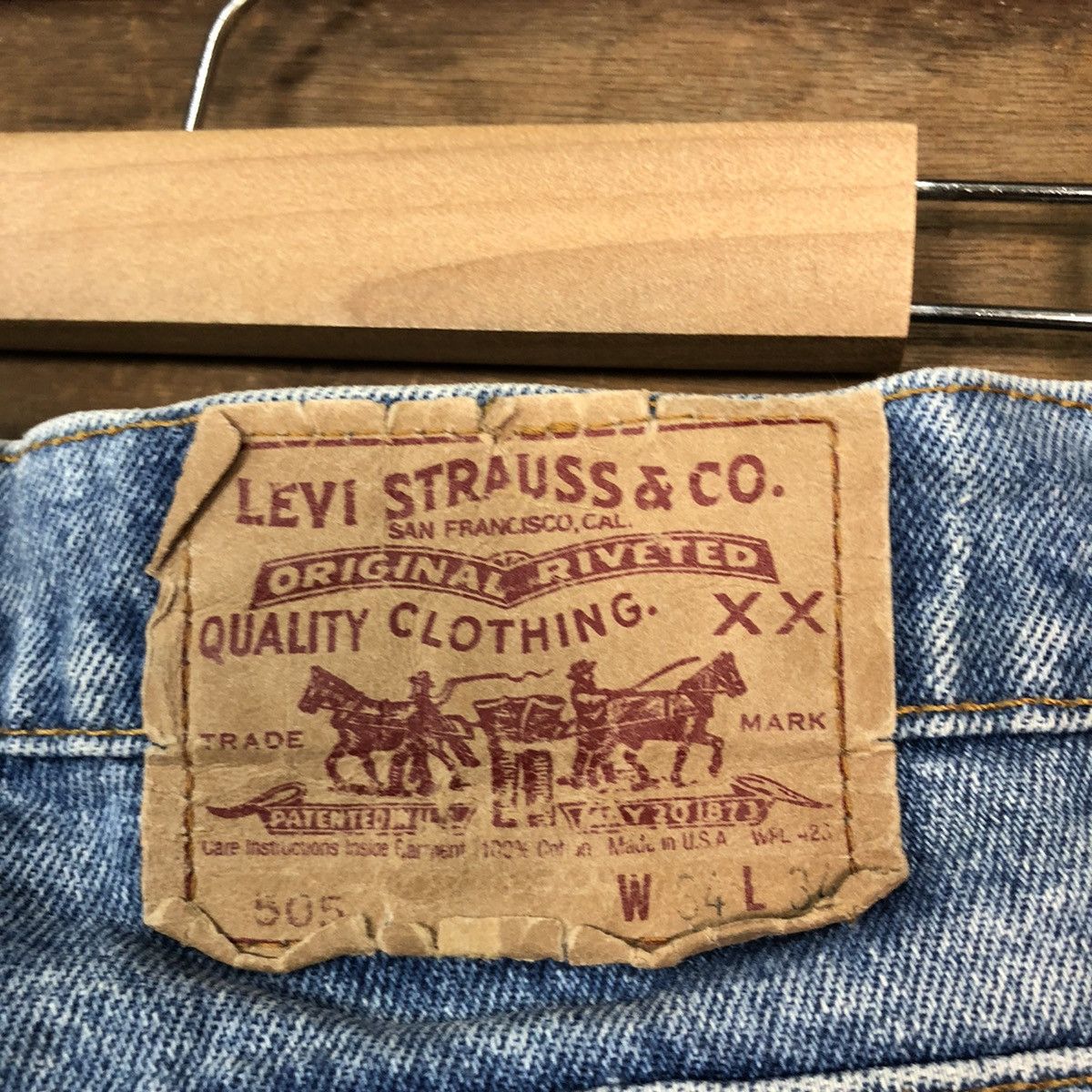 Levi's 80´ 505 Levis Strauss vintage faded Denim Jeans Pants #5752 Size US 32 / EU 48 - 15 Thumbnail