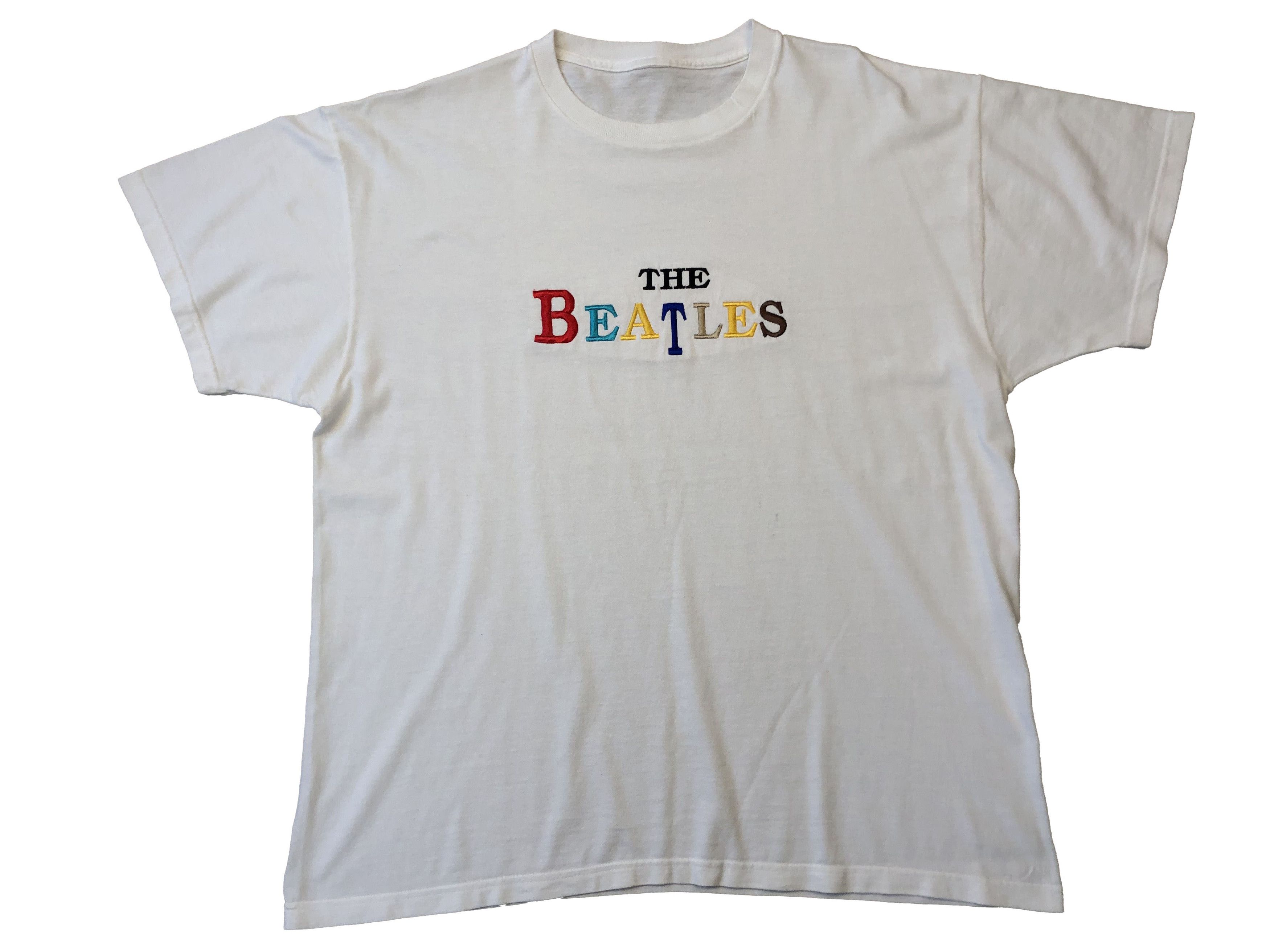 Band Tees × Vintage Vintage 90's The Beatles Band Tee Rare Y2K Hype Drill Size US XL / EU 56 / 4 - 1 Thumbnail