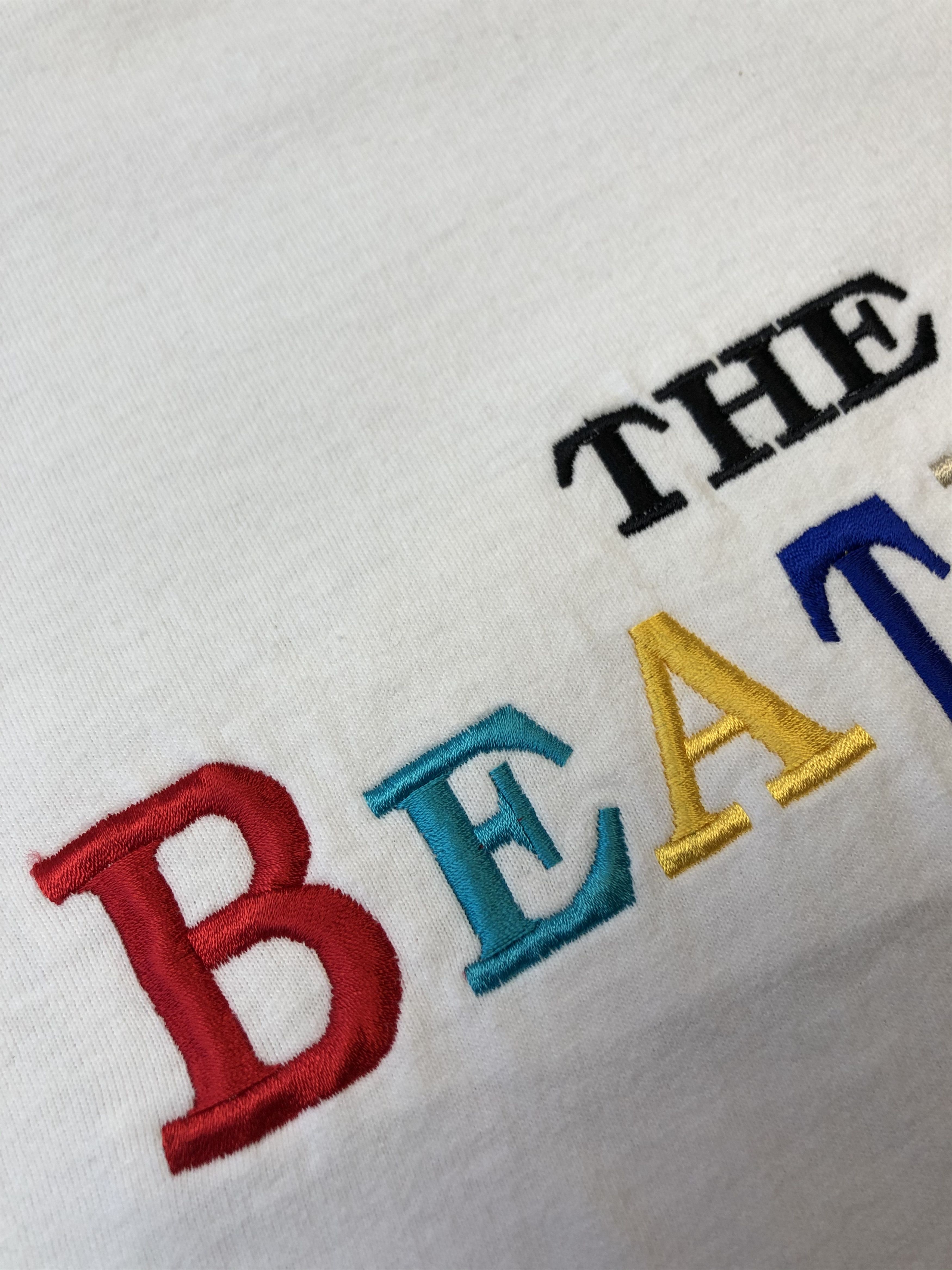 Band Tees × Vintage Vintage 90's The Beatles Band Tee Rare Y2K Hype Drill Size US XL / EU 56 / 4 - 4 Thumbnail