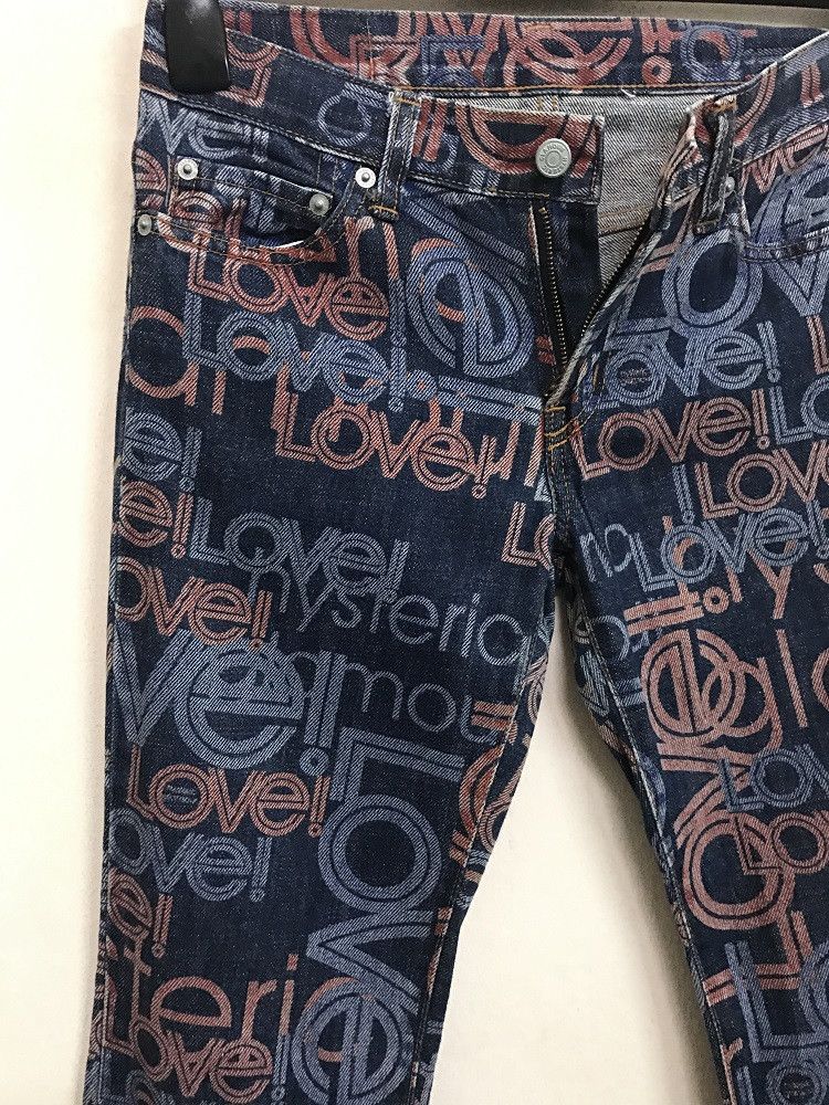 Hysteric Glamour × Japanese Brand Hg Made in Japan All Print Psychedelic Denim Jeans Size US 28 / EU 44 - 5 Thumbnail