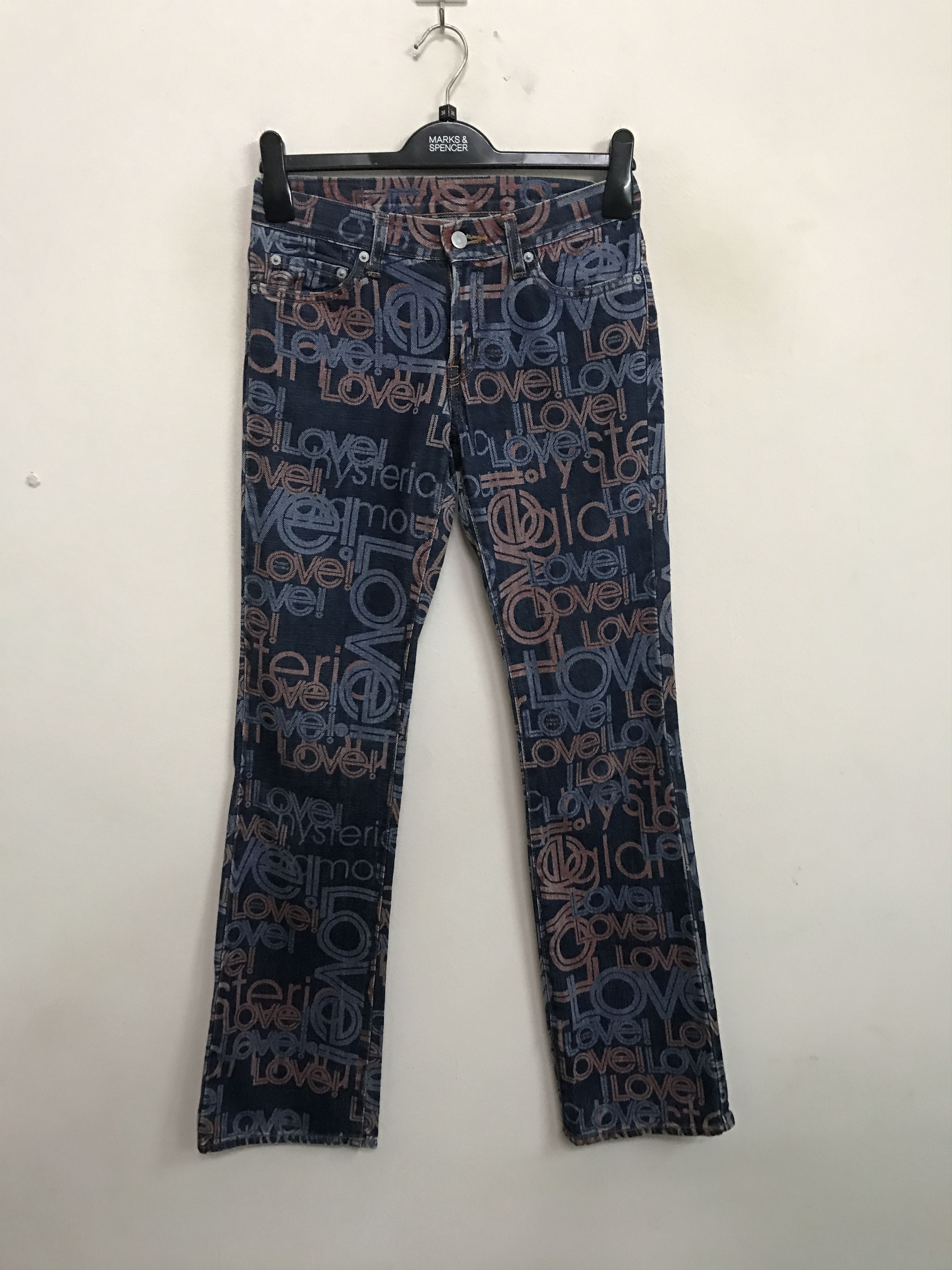 Hysteric Glamour × Japanese Brand Hg Made in Japan All Print Psychedelic Denim Jeans Size US 28 / EU 44 - 2 Thumbnail