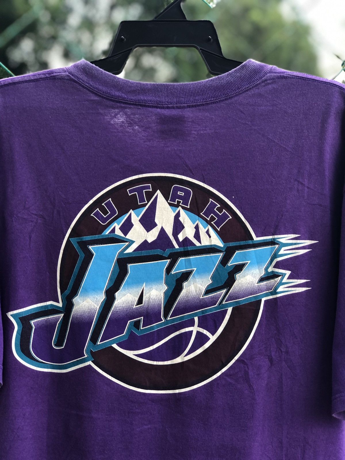NBA Vintage 90s UTAH JAZZ NBA Basketball Tee Size US L / EU 52-54 / 3 - 3 Thumbnail