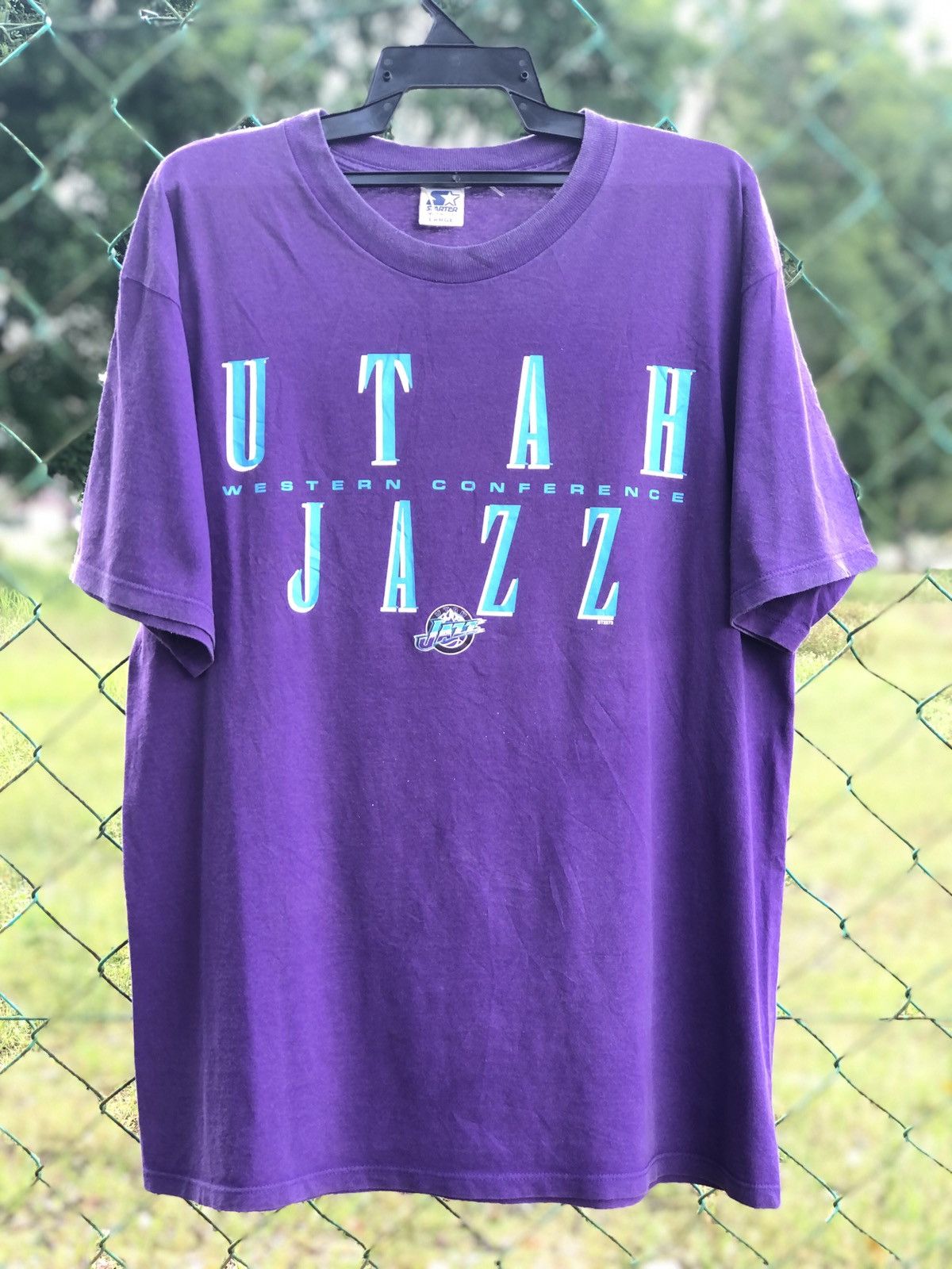 NBA Vintage 90s UTAH JAZZ NBA Basketball Tee Size US L / EU 52-54 / 3 - 2 Thumbnail