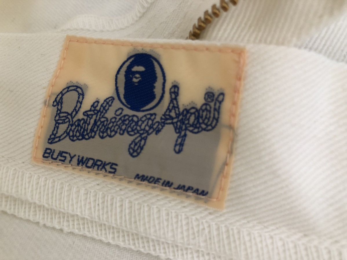 Bape NWT Vintage 2003 A Bathing Ape White Denim Bush Pant Jeans Size US 31 - 23 Thumbnail