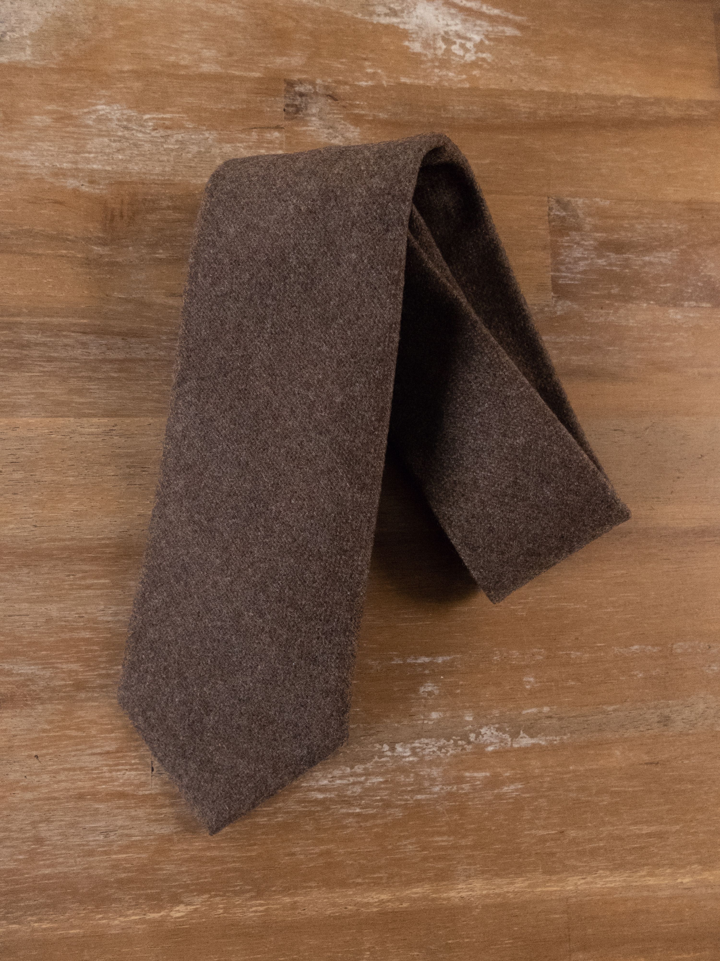 image of $255 Isaia Napoli Brown 100% Pure Cashmere Tie Authentic, Men's