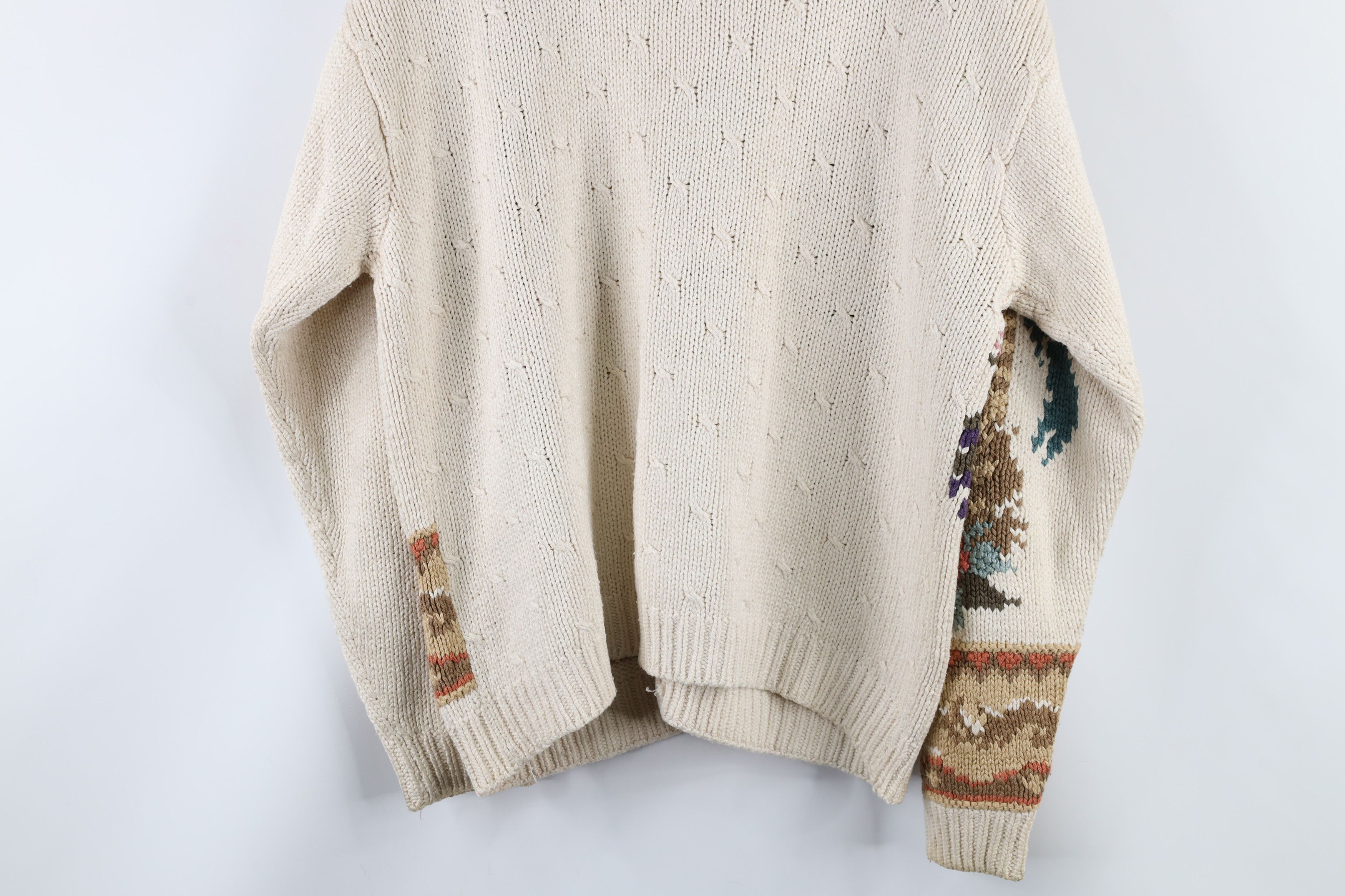 Vintage Vintage 90s Streetwear Blend Knit Flower Cardigan Sweater Size M / US 6-8 / IT 42-44 - 9 Thumbnail