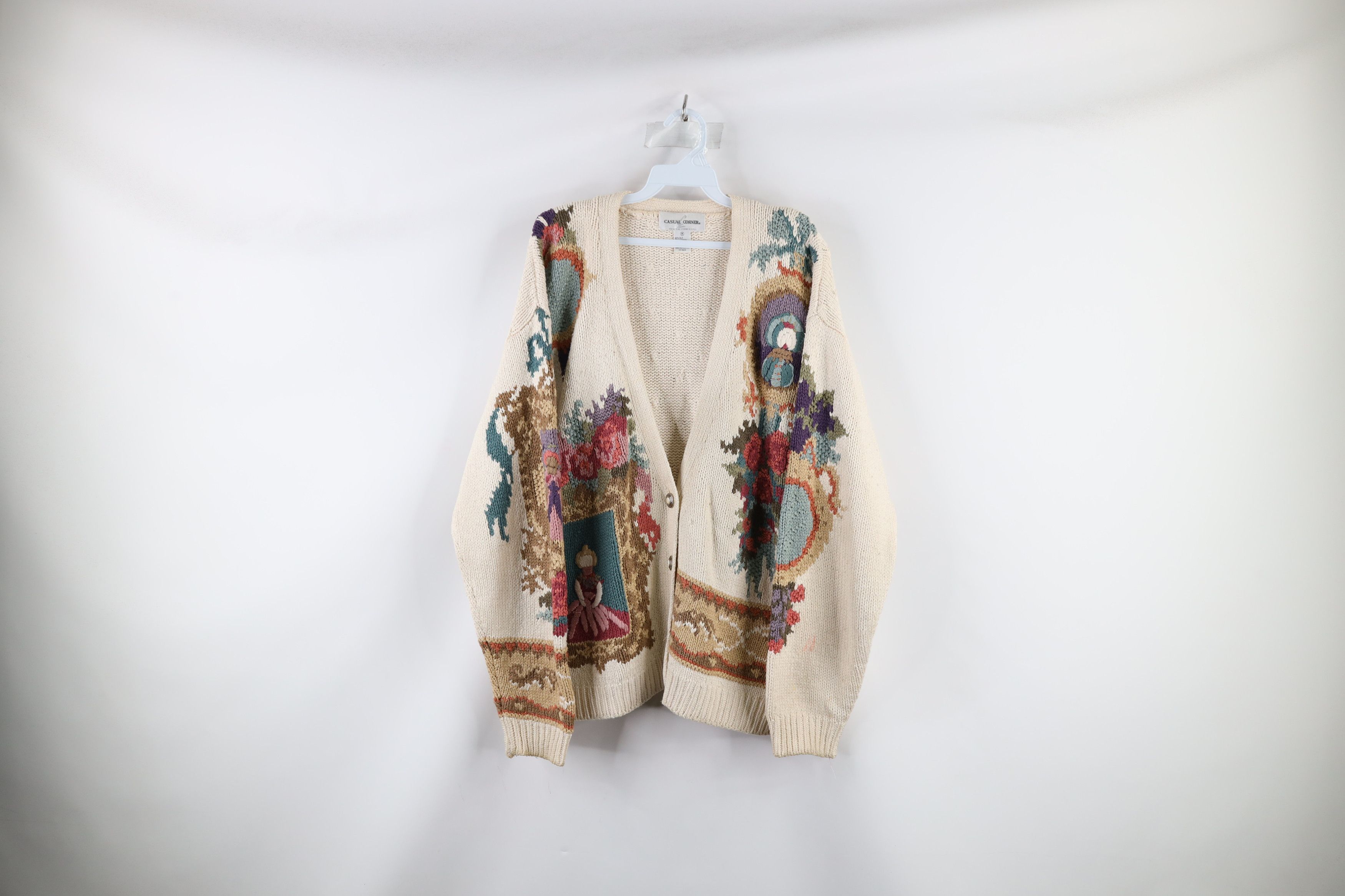 Vintage Vintage 90s Streetwear Blend Knit Flower Cardigan Sweater Size M / US 6-8 / IT 42-44 - 1 Thumbnail