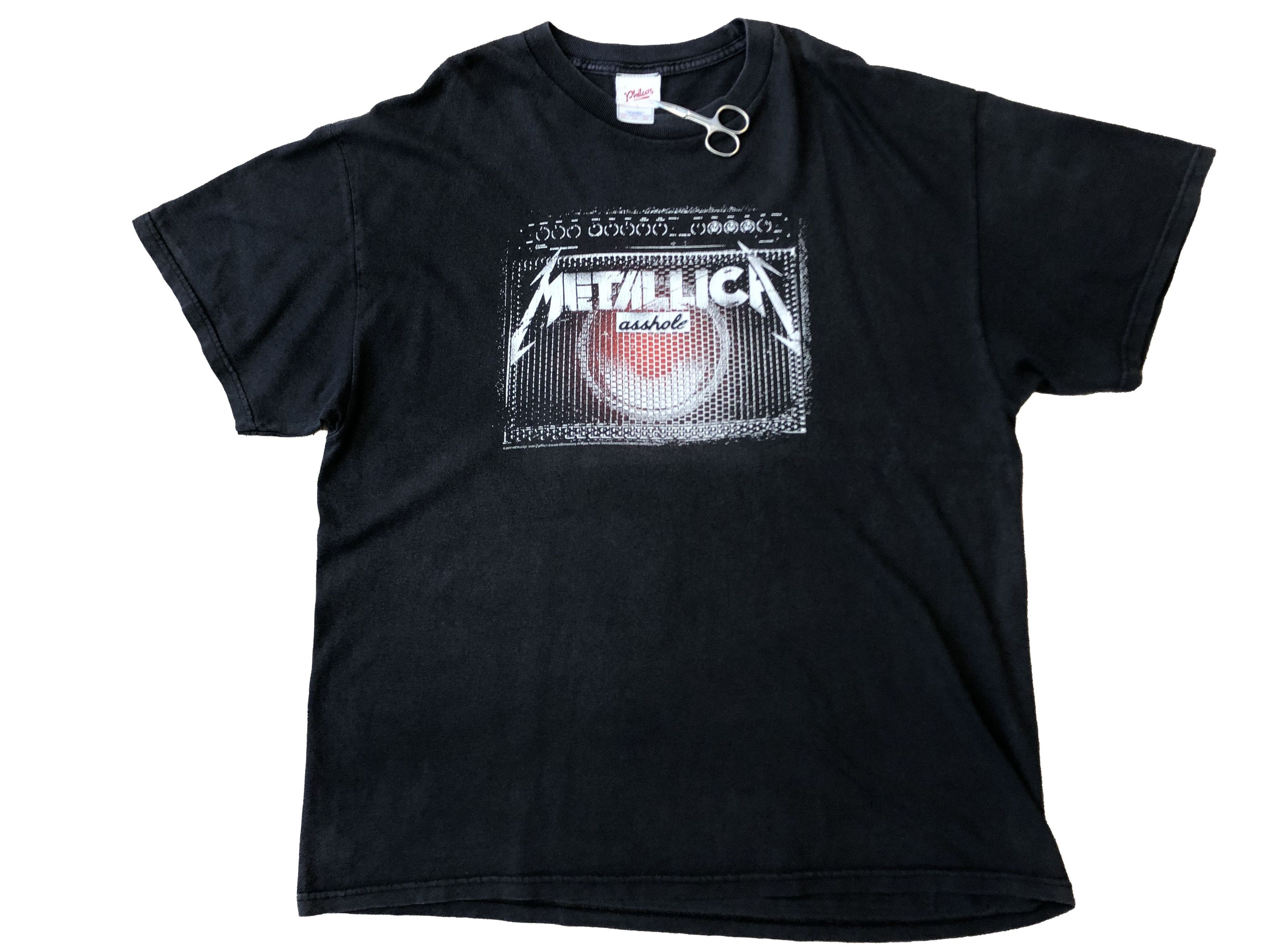 Band Tees × Metallica × Vintage Vintage Metallica 2007 Asshole Tee Shirt Rare Y2K Hype Size US XL / EU 56 / 4 - 1 Thumbnail