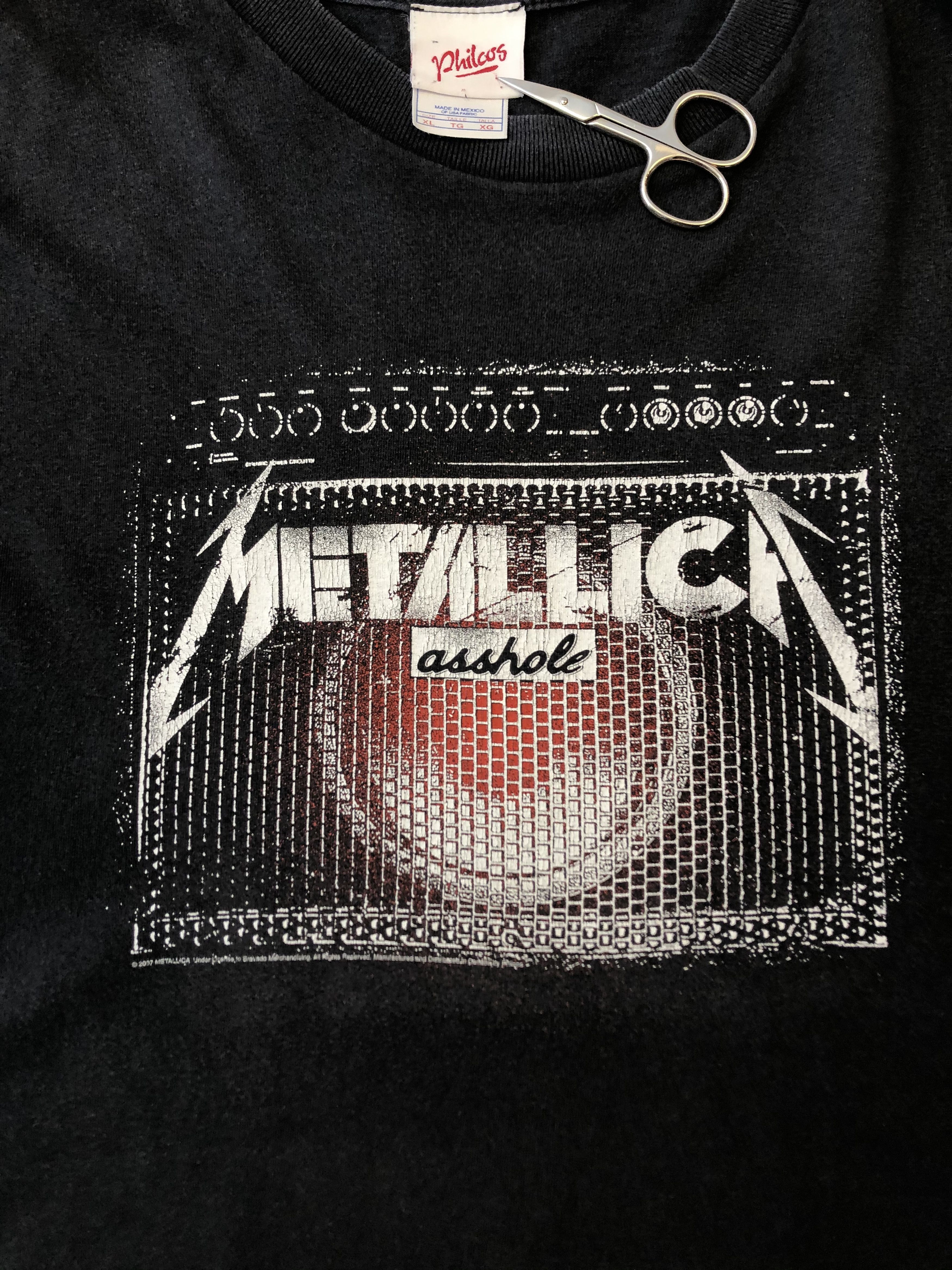 Band Tees × Metallica × Vintage Vintage Metallica 2007 Asshole Tee Shirt Rare Y2K Hype Size US XL / EU 56 / 4 - 3 Thumbnail