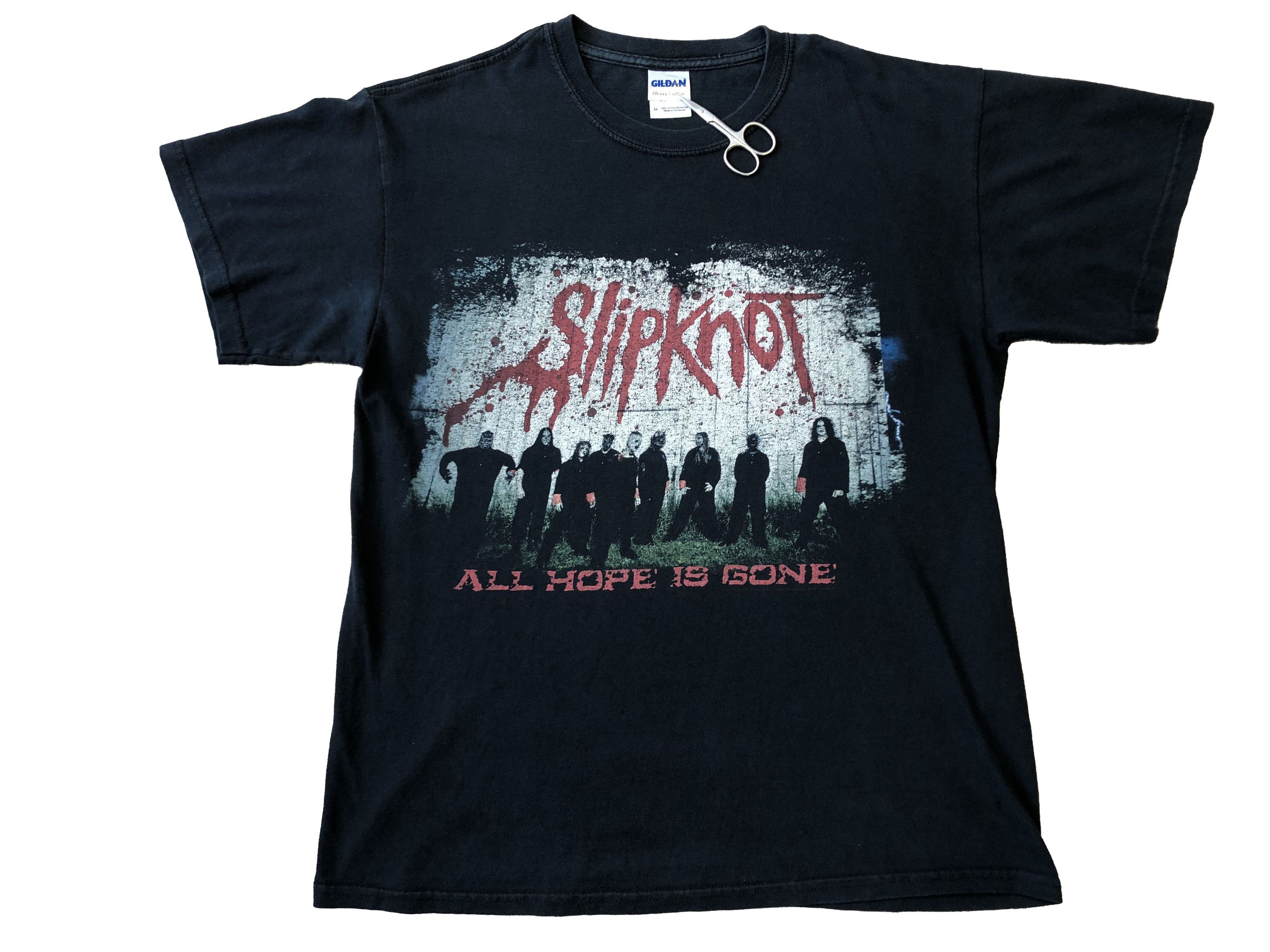 Band Tees × Slipknot × Vintage Vintage 2008 Slipknot All Hope Is Gone Rare Tee Shirt Y2K Size US M / EU 48-50 / 2 - 1 Thumbnail