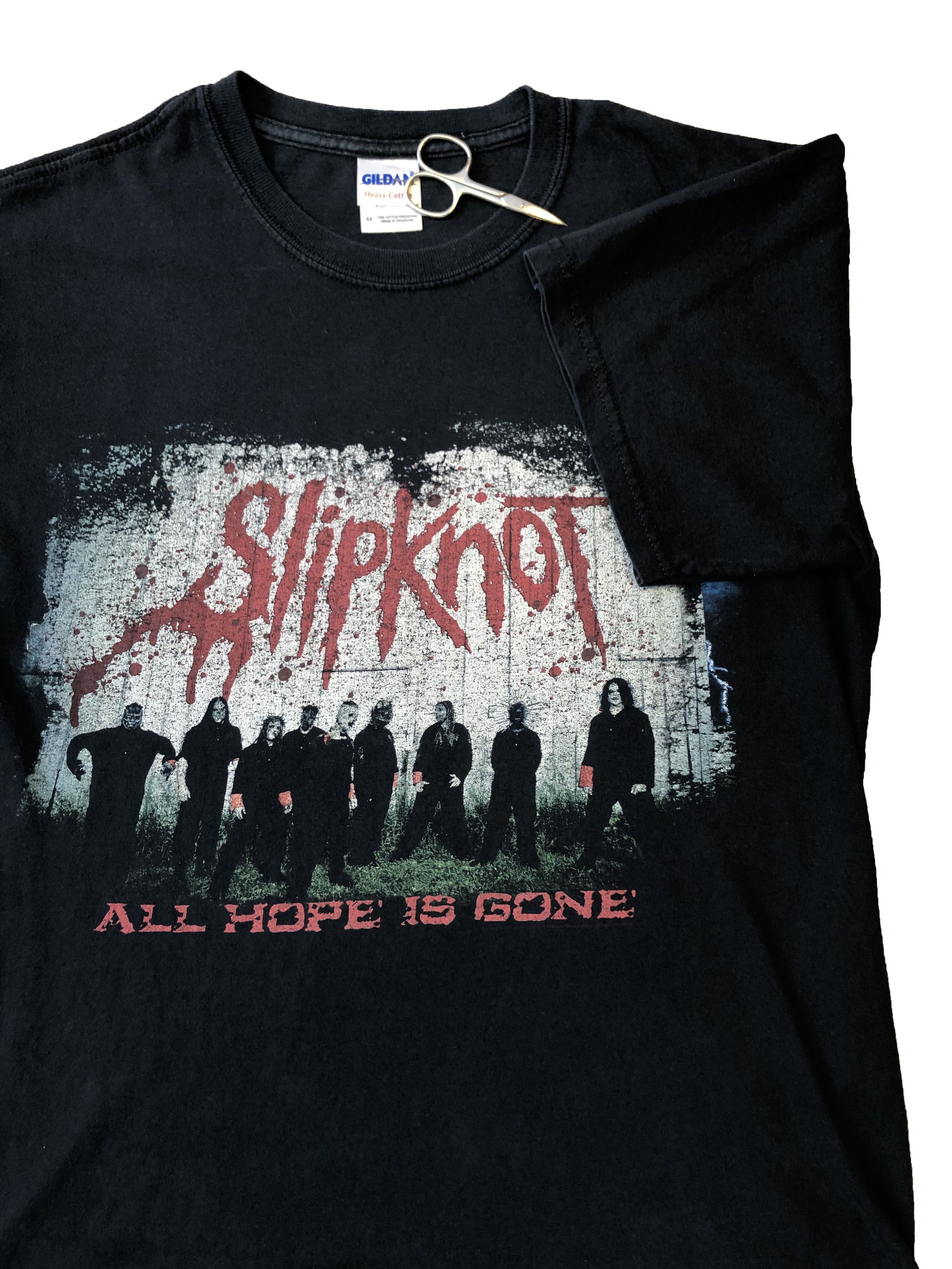 Band Tees × Slipknot × Vintage Vintage 2008 Slipknot All Hope Is Gone Rare Tee Shirt Y2K Size US M / EU 48-50 / 2 - 2 Thumbnail