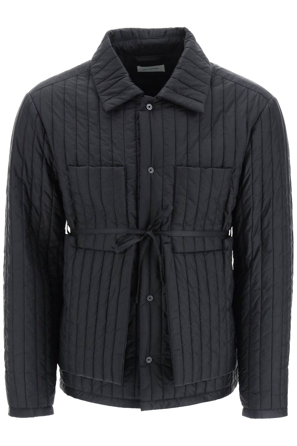 image of Craig Green Quilted Worker Jacket in Black, Men's (Size 2XL)