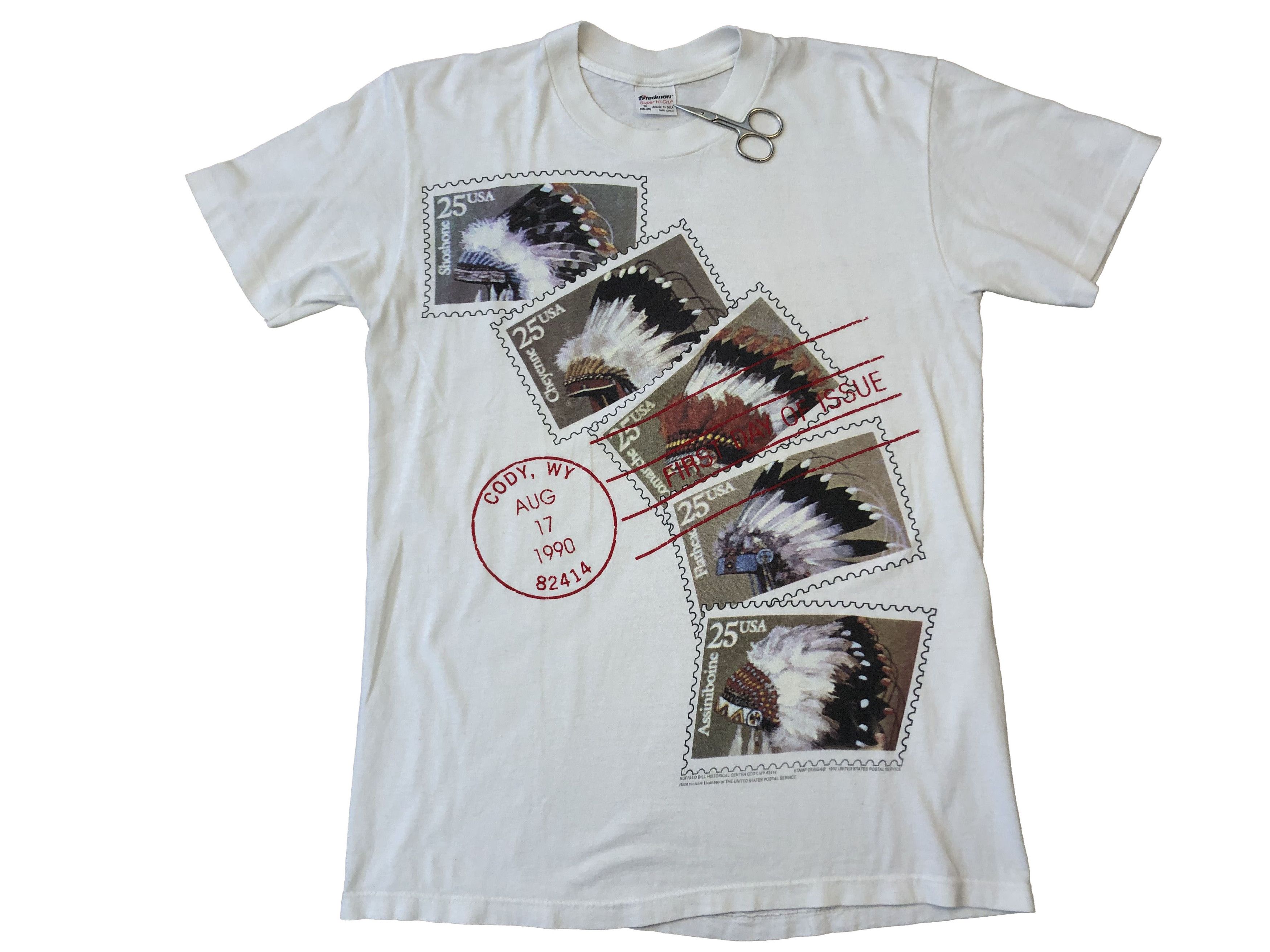 Vintage Vintage 1990 Buffalo Bills Postal Service Tee Shirt Y2K Hype Size US M / EU 48-50 / 2 - 1 Thumbnail