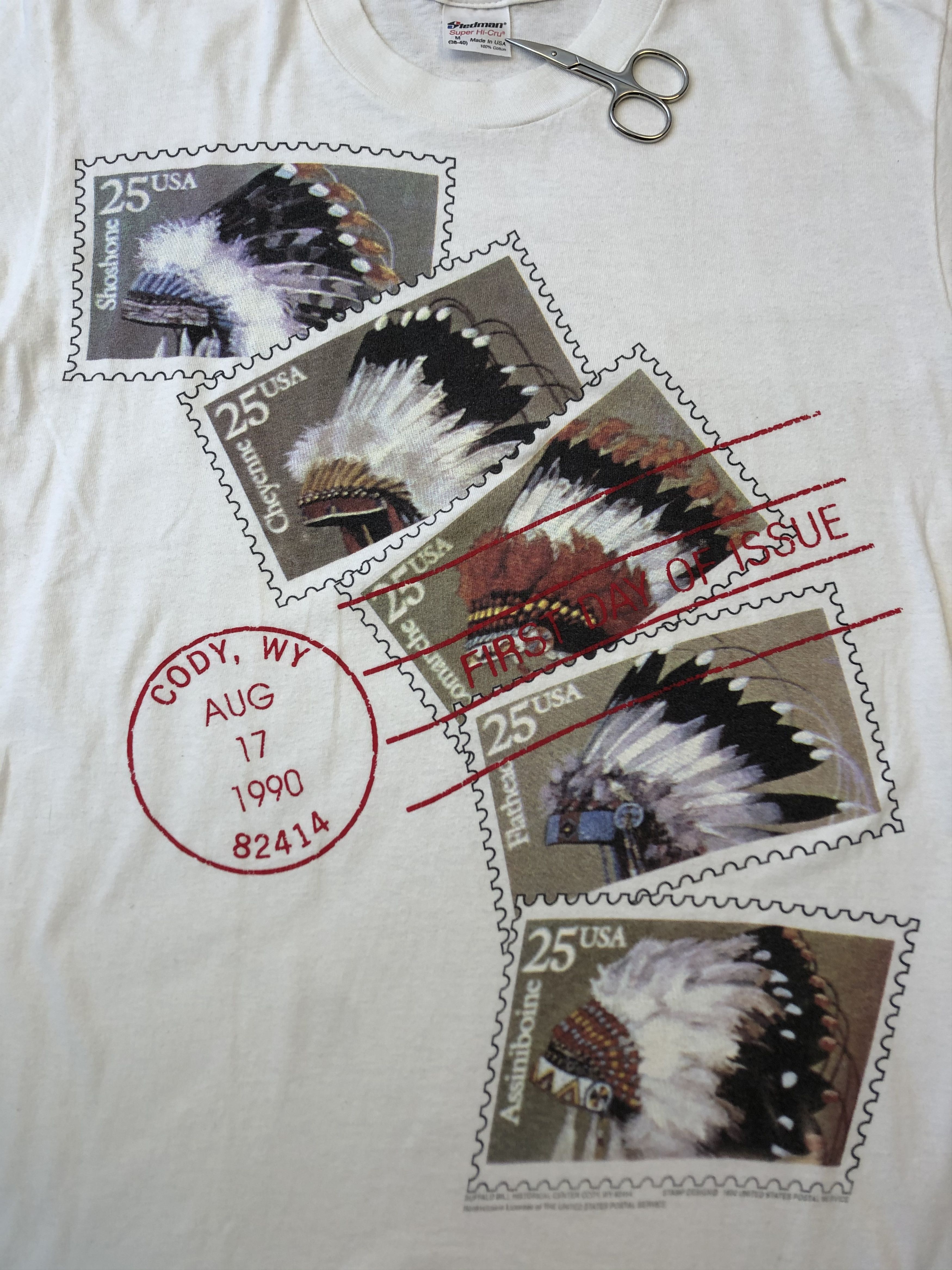 Vintage Vintage 1990 Buffalo Bills Postal Service Tee Shirt Y2K Hype Size US M / EU 48-50 / 2 - 3 Thumbnail