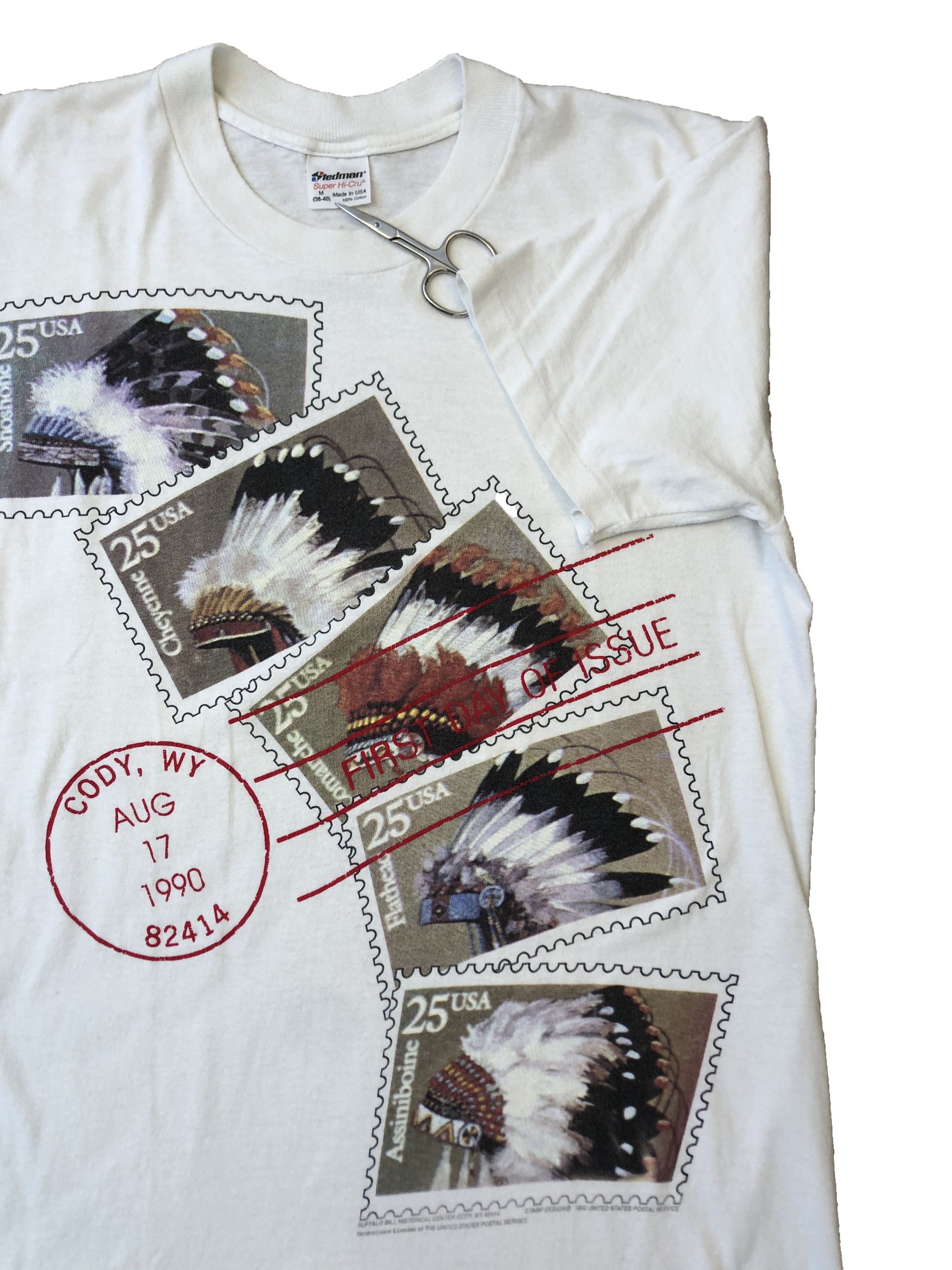 Vintage Vintage 1990 Buffalo Bills Postal Service Tee Shirt Y2K Hype Size US M / EU 48-50 / 2 - 2 Thumbnail