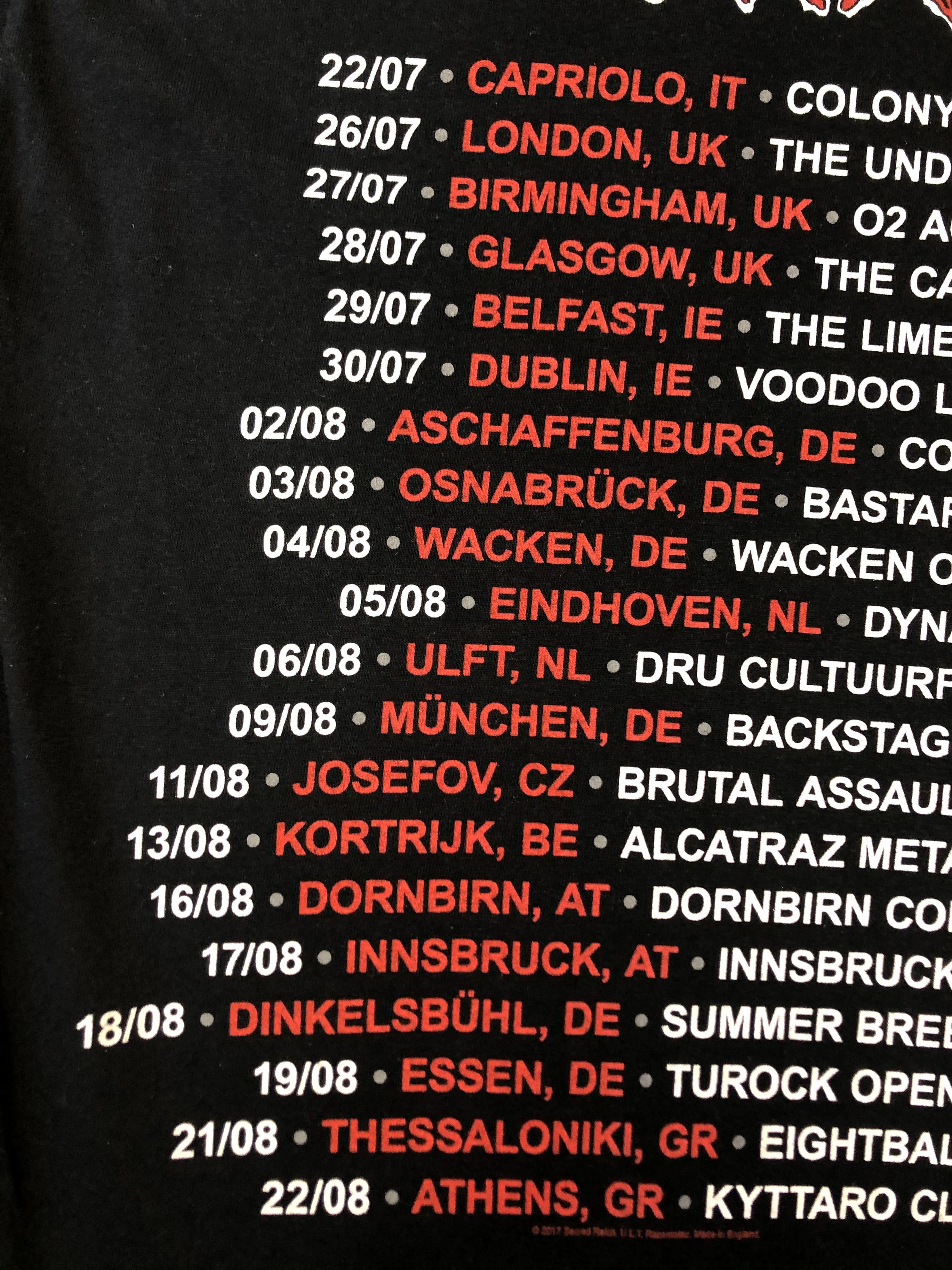 Band Tees Sacret Reich Tour Tee Metal Ignorance 30 Years Shirt Y2K Size US M / EU 48-50 / 2 - 17 Thumbnail
