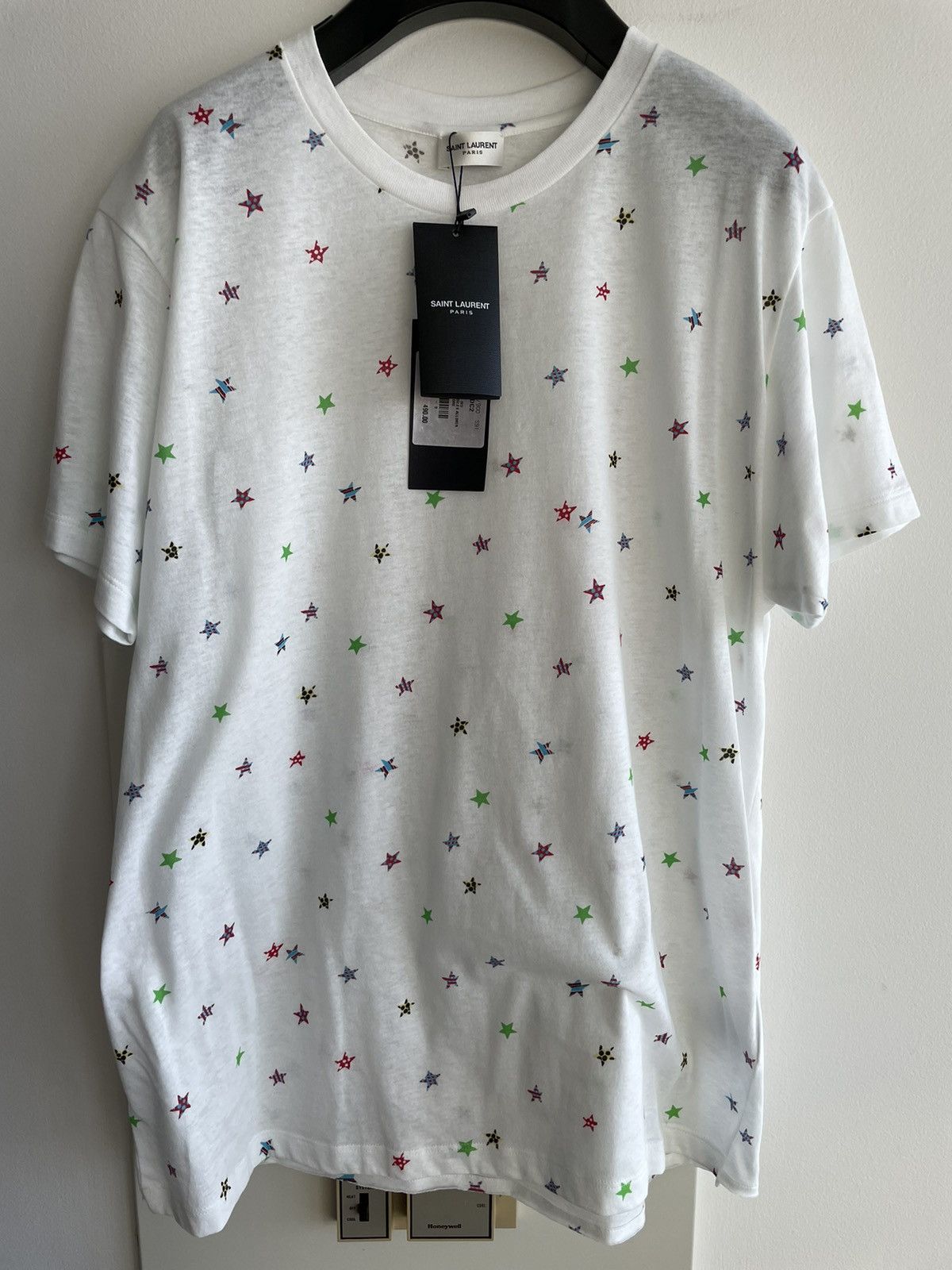 Saint Laurent Paris $600 Value Iconic Star Print Slim Tee T-shirt Brand New Size US L / EU 52-54 / 3 - 5 Thumbnail