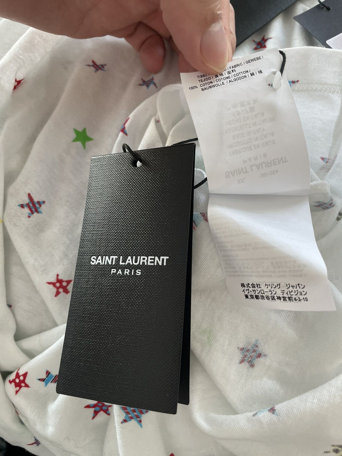 Saint Laurent Paris $600 Value Iconic Star Print Slim Tee T-shirt Brand New Size US L / EU 52-54 / 3 - 13 Thumbnail