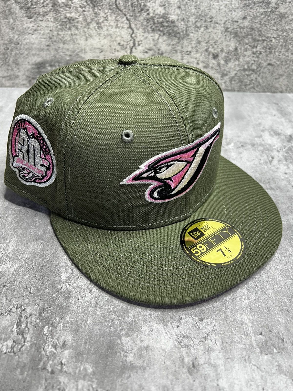Hat Club × MLB × New Era 🍸 7 1/4 Hat Club Pink Martini Toronto Blue Jays Olive Pink Size ONE SIZE - 6 Thumbnail
