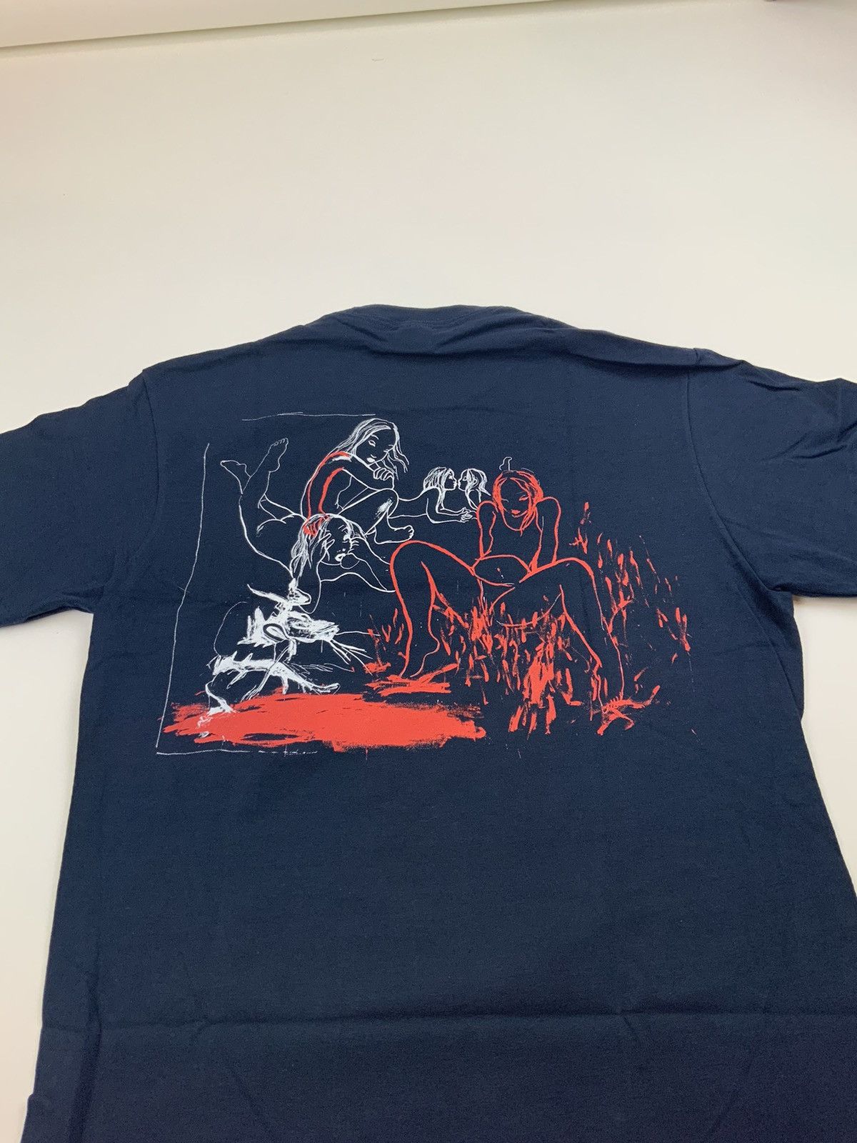 Image of 2019 Supreme Rita Ackermann Heroines Tee Shirt Navy Small, Men's