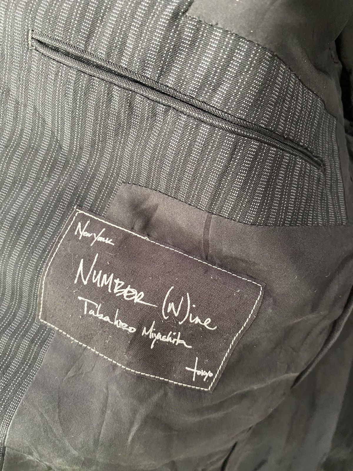 Number (N)ine 2004 Wool Rayon single button blazer Size US S / EU 44-46 / 1 - 10 Thumbnail