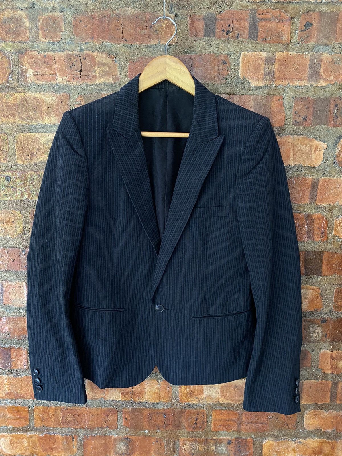 Number (N)ine 2004 Wool Rayon single button blazer Size US S / EU 44-46 / 1 - 3 Thumbnail