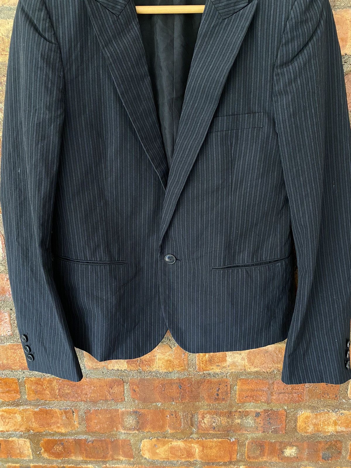 Number (N)ine 2004 Wool Rayon single button blazer Size US S / EU 44-46 / 1 - 5 Thumbnail