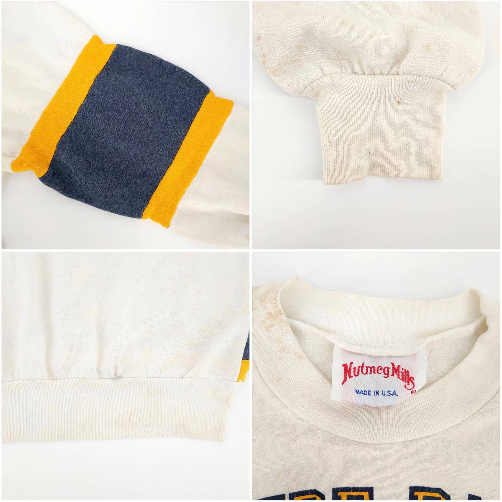 Vintage Vintage NOTRE DAME Fighting Irish Stripe Sweatshirt 80s NCAA Size US S / EU 44-46 / 1 - 8 Thumbnail