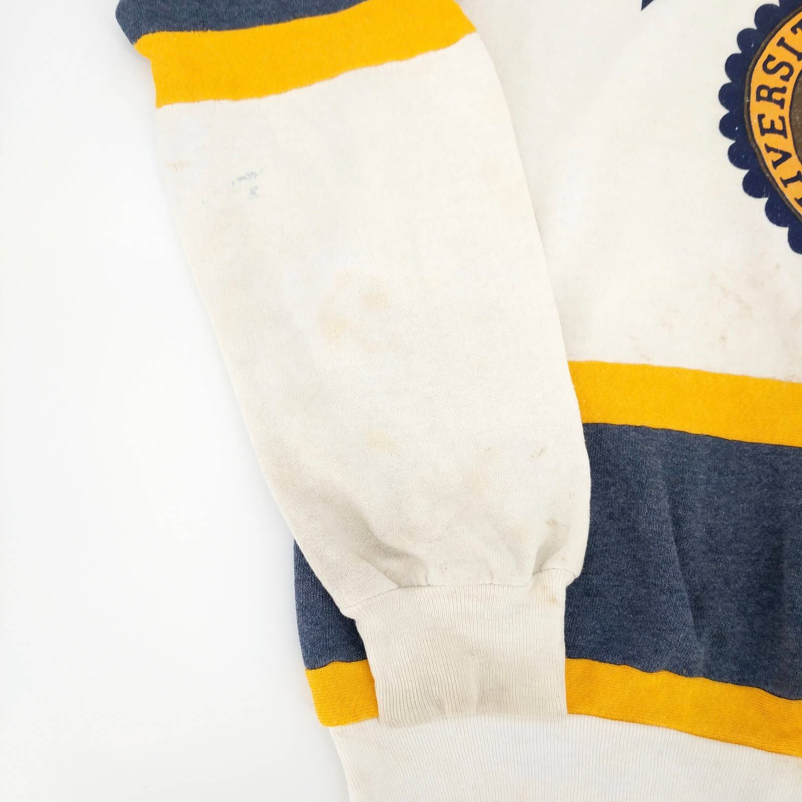 Vintage Vintage NOTRE DAME Fighting Irish Stripe Sweatshirt 80s NCAA Size US S / EU 44-46 / 1 - 5 Thumbnail