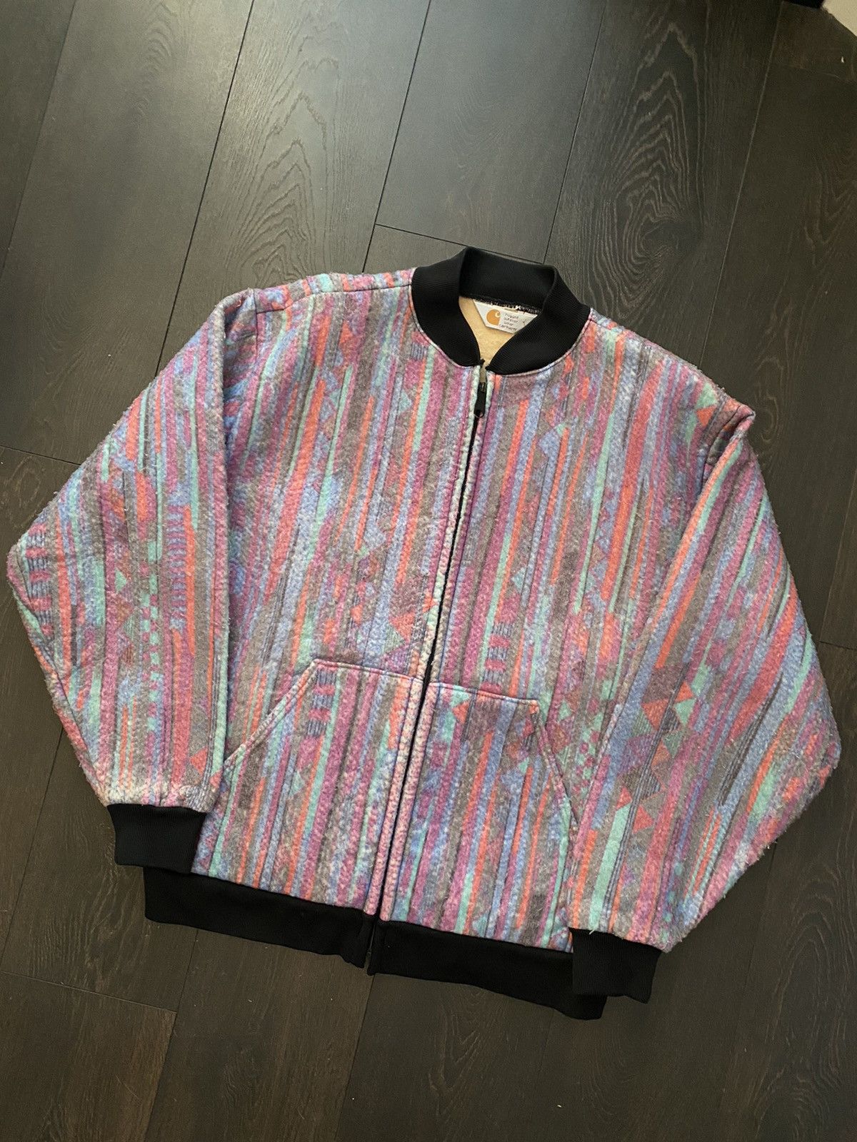 Carhartt × Vintage RARE Vintage 🔥Carhartt Workwear Aztec print Jacket Size US XL / EU 56 / 4 - 9 Thumbnail