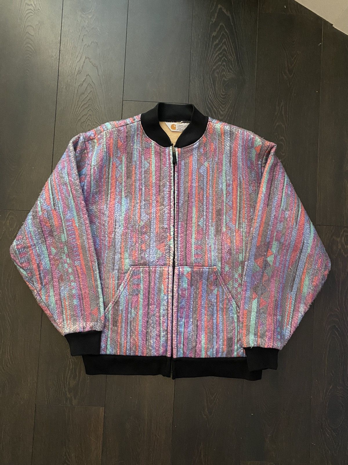 Carhartt × Vintage RARE Vintage 🔥Carhartt Workwear Aztec print Jacket Size US XL / EU 56 / 4 - 2 Thumbnail