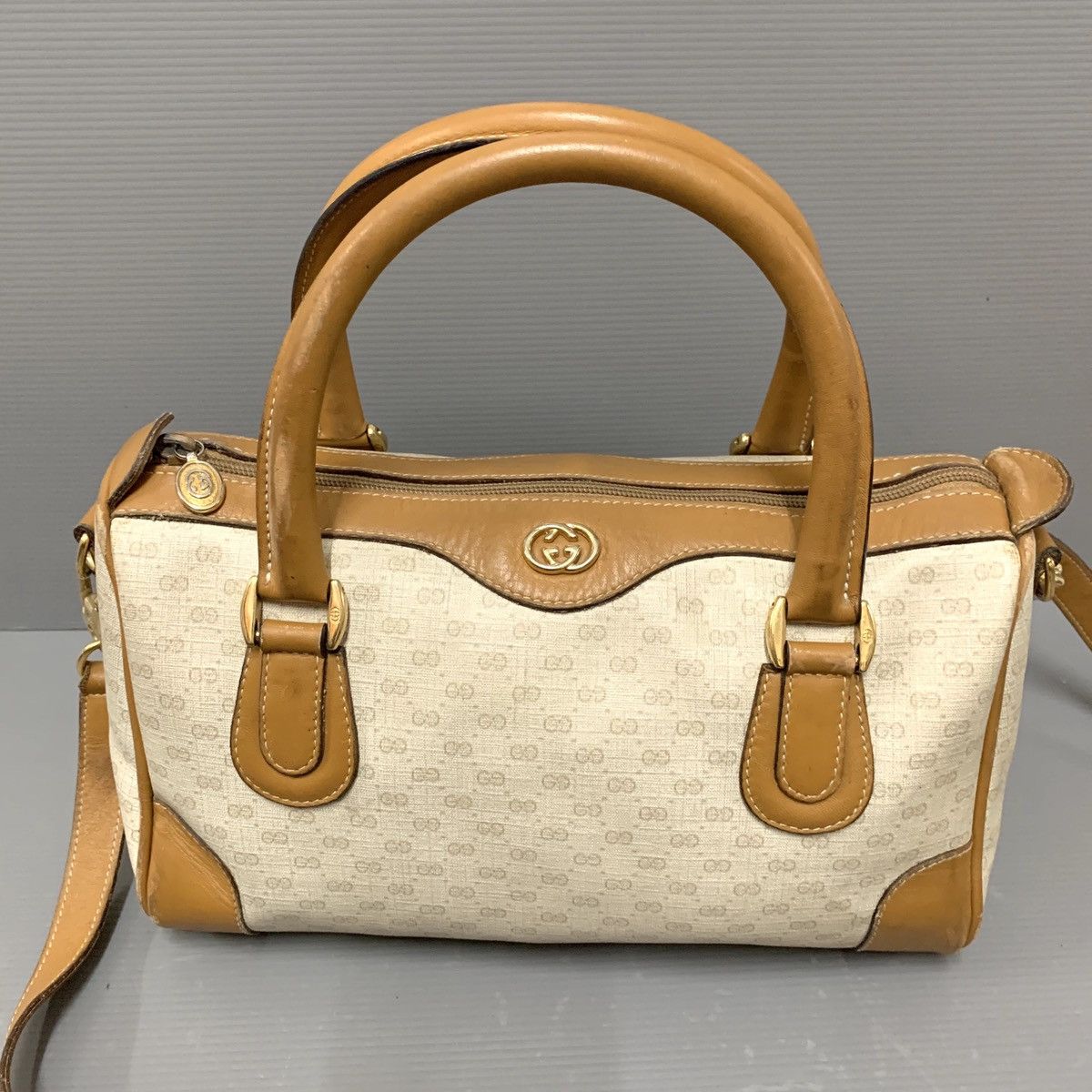 Gucci Gucci Monogram White Vintage Boston Bag Size ONE SIZE - 2 Thumbnail