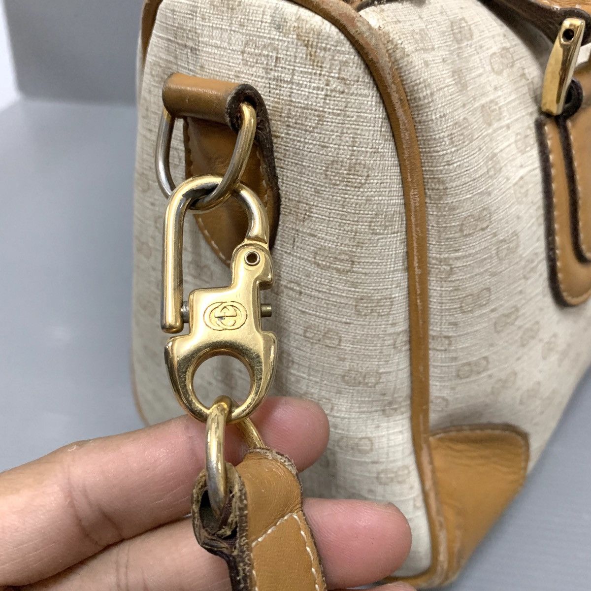 Gucci Gucci Monogram White Vintage Boston Bag Size ONE SIZE - 8 Thumbnail
