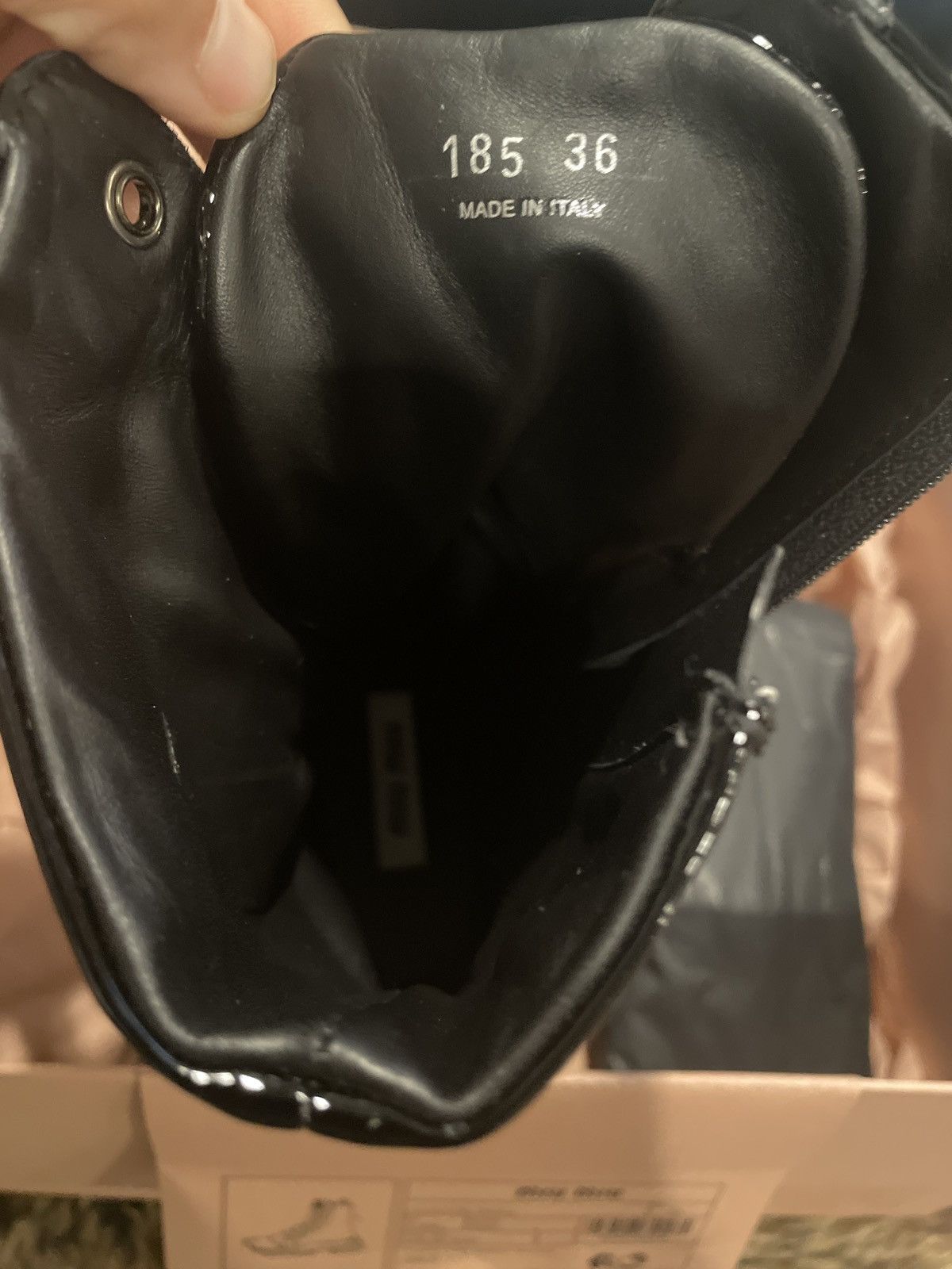 Miu Miu Naplak Tech Patent Combat Boots Size US 6 / IT 36 - 13 Thumbnail