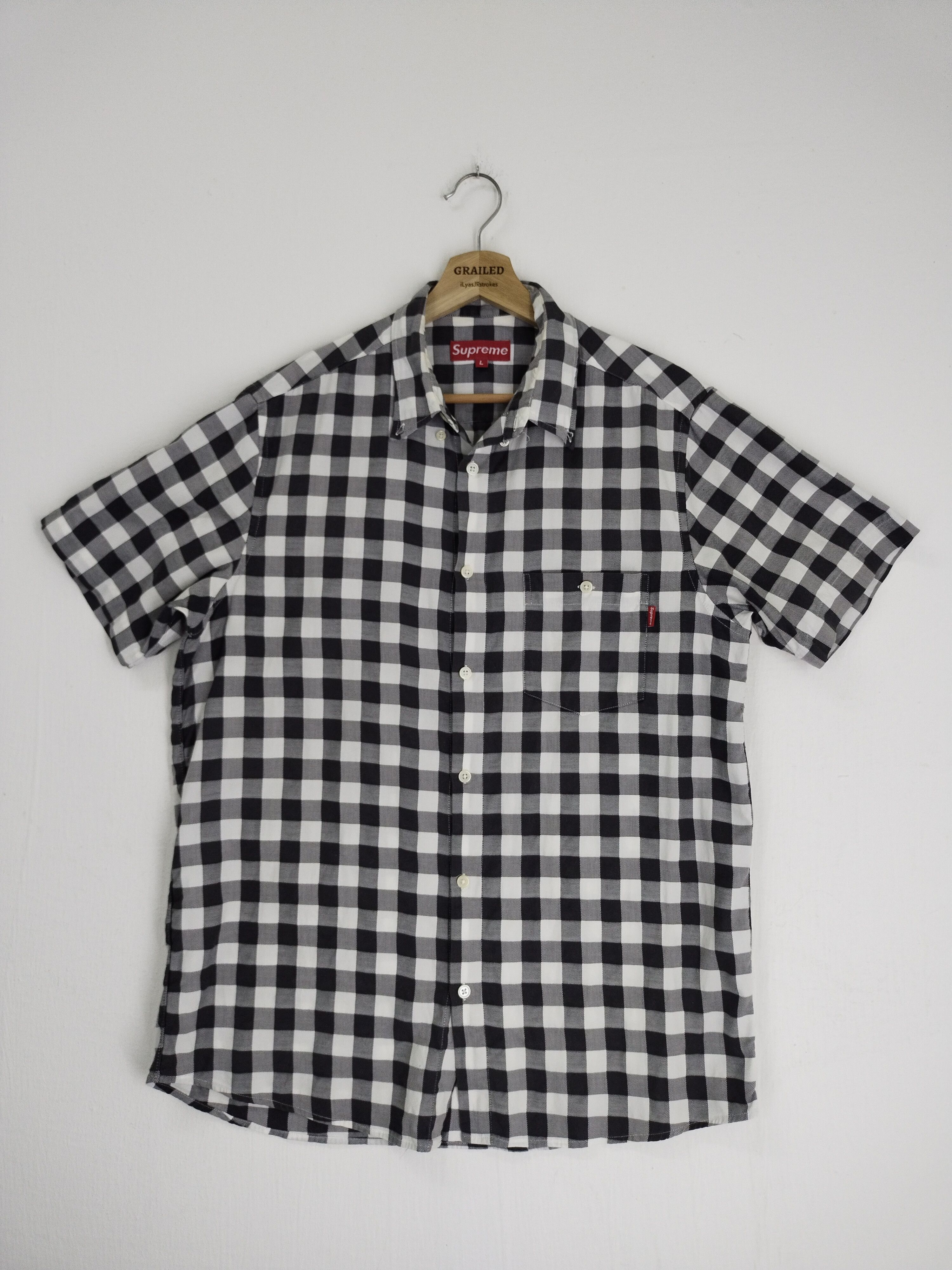 Supreme SUPREME FLANNEL PLAID CHECK SHORT SLEEVE Size US L / EU 52-54 / 3 - 1 Thumbnail