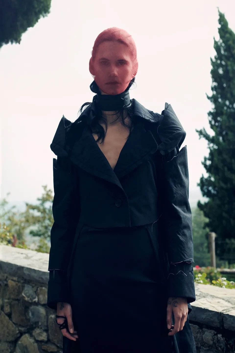image of Maison Margiela Ss 2021 Oversized Black Cut Out Deconstructed Coat, Women's (Size Medium)