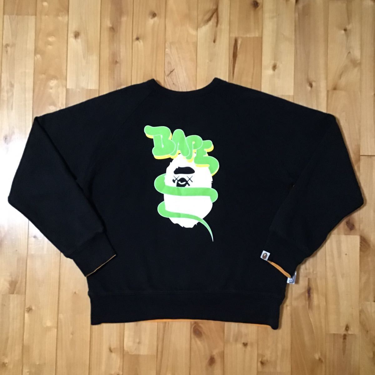 Bape × Kaws × Nigo 🔥Reversible🔥 KAWS × BAPE LOGO sweat shirt a bathing ape NIGO Size US M / EU 48-50 / 2 - 9 Thumbnail