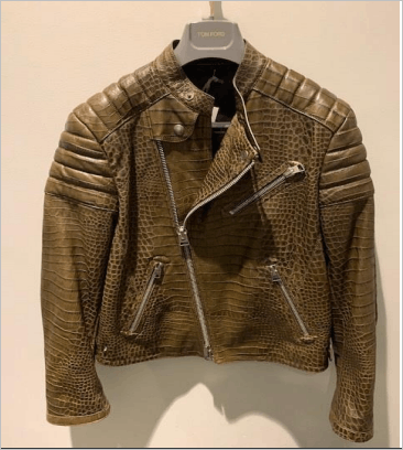 image of Tom Ford Leather Zipper Jacket In Brown Color, Men's (Size Medium)