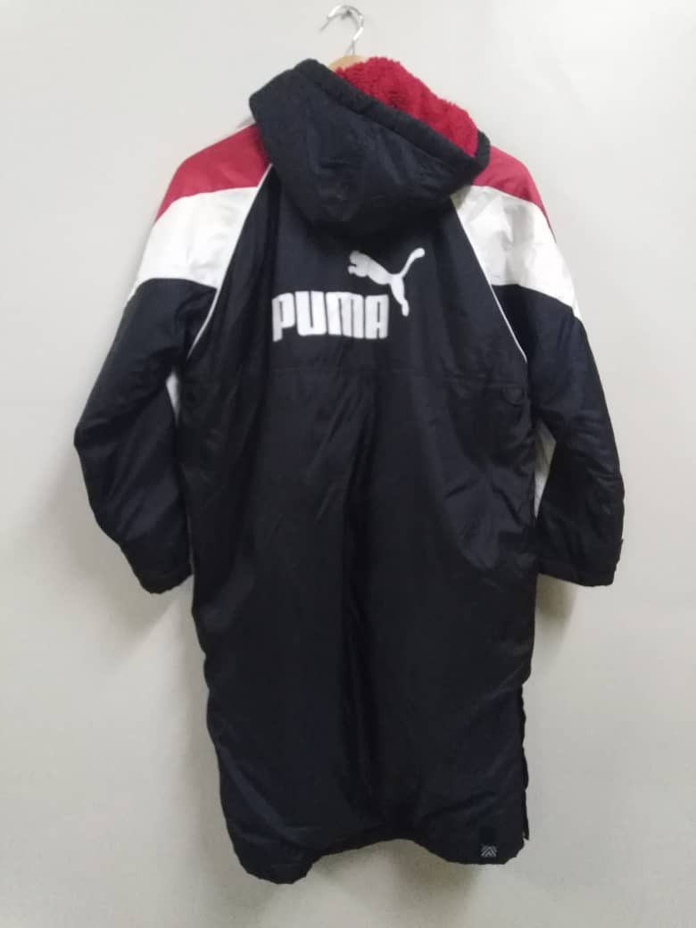Vintage Puma Sherpa Jacket Hooded Big Logo At Back