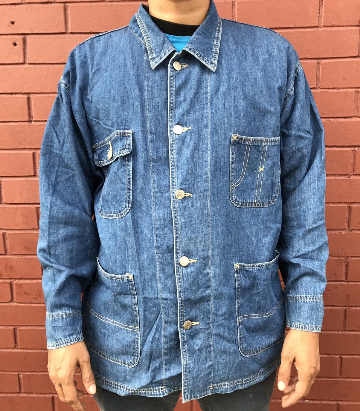 If Six Was Nine × Japanese Brand Japanese Brand Urban Hill Light Denim Work Jackets Size US M / EU 48-50 / 2 - 6 Thumbnail