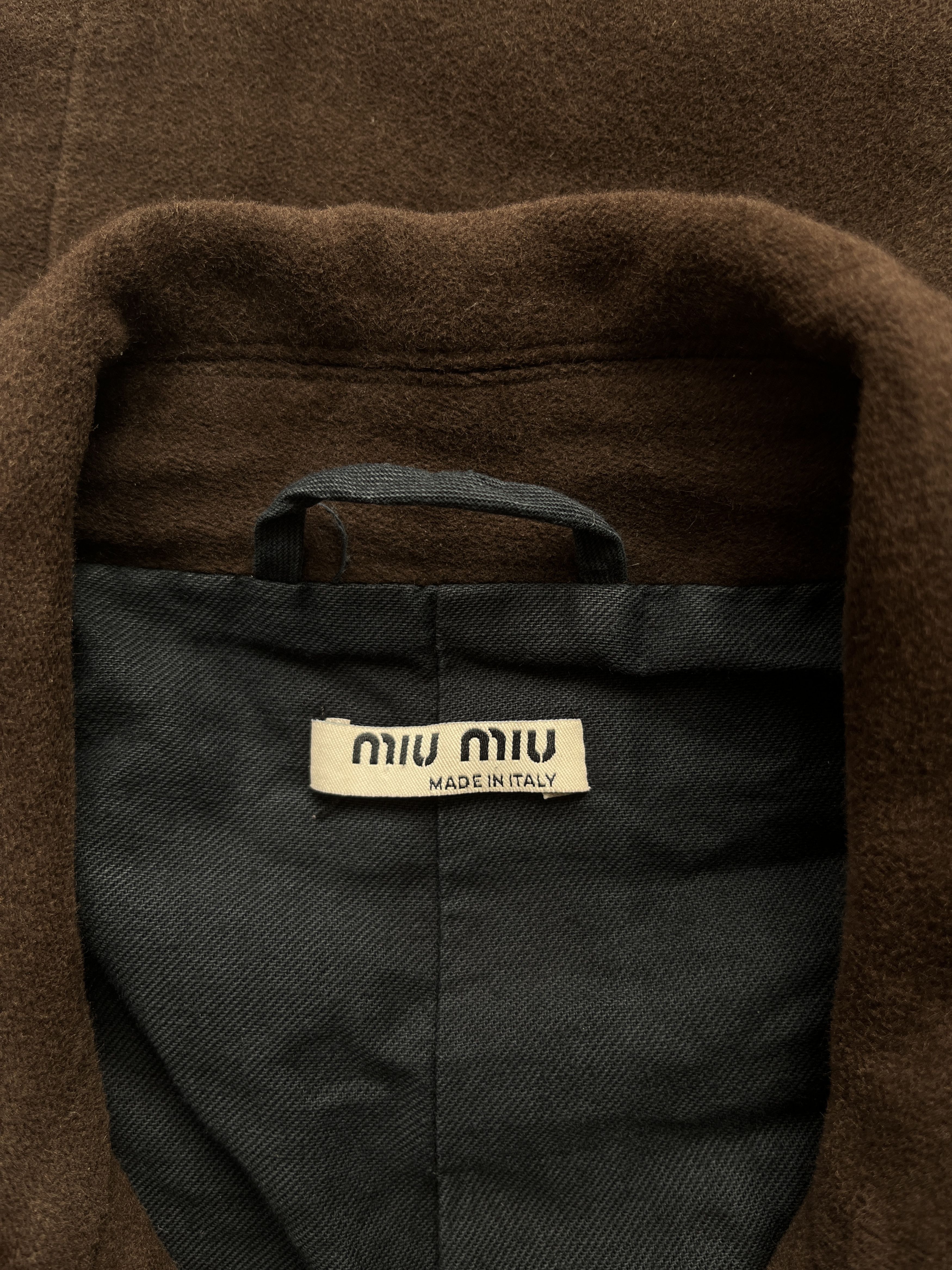 Miu Miu ⚡️QUICK SALE⚡️2001-04 Miu Miu Brown Velvet Fitted Coat Size S / US 4 / IT 40 - 3 Thumbnail