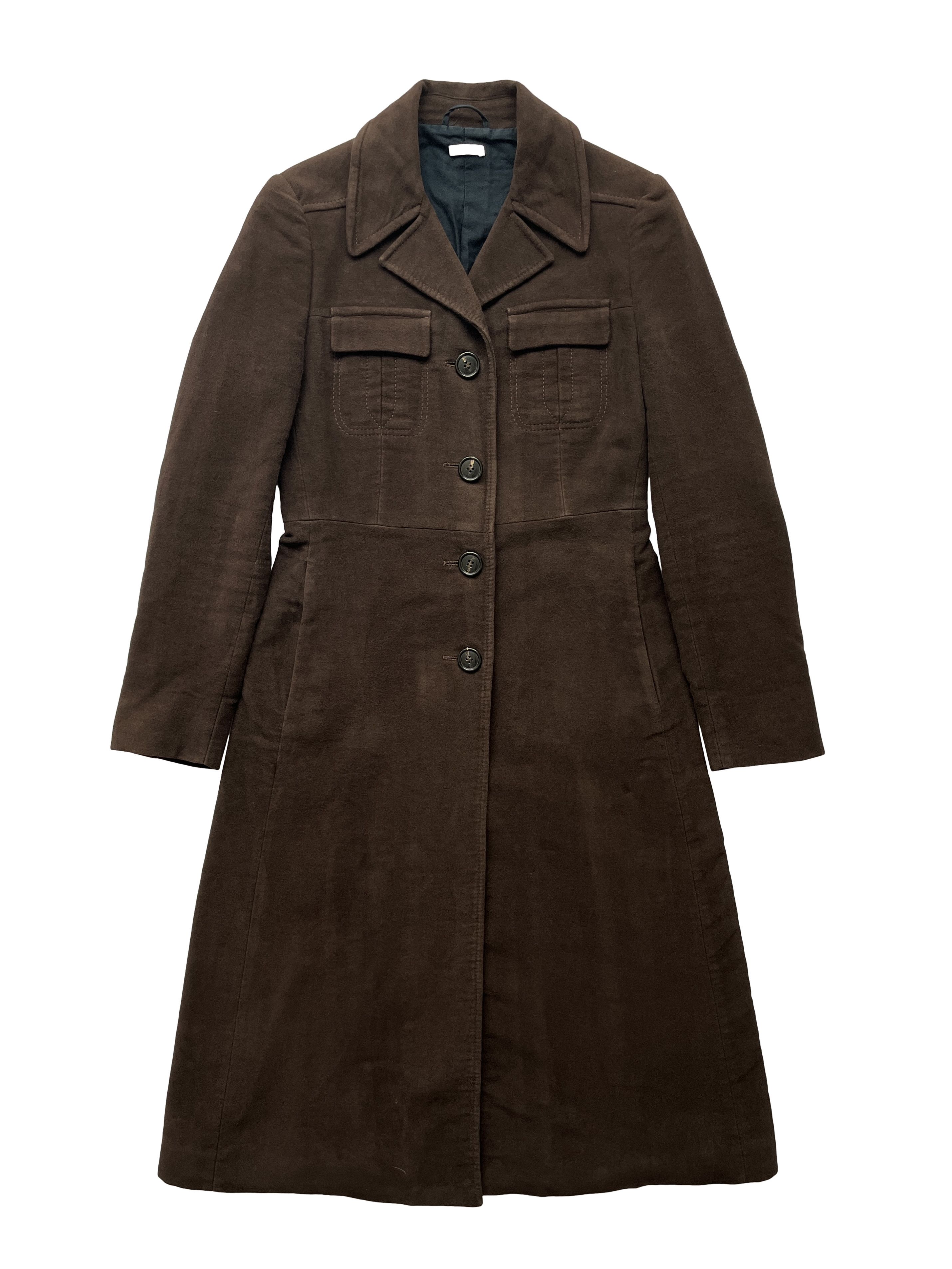 Miu Miu ⚡️QUICK SALE⚡️2001-04 Miu Miu Brown Velvet Fitted Coat Size S / US 4 / IT 40 - 1 Thumbnail