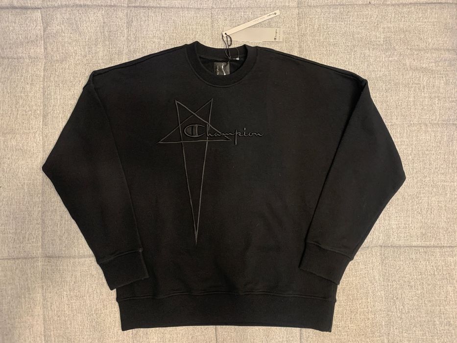 Rick Owens Champion x Rick Owens sweatshirt LOGO CREW SWEAT | Grailed