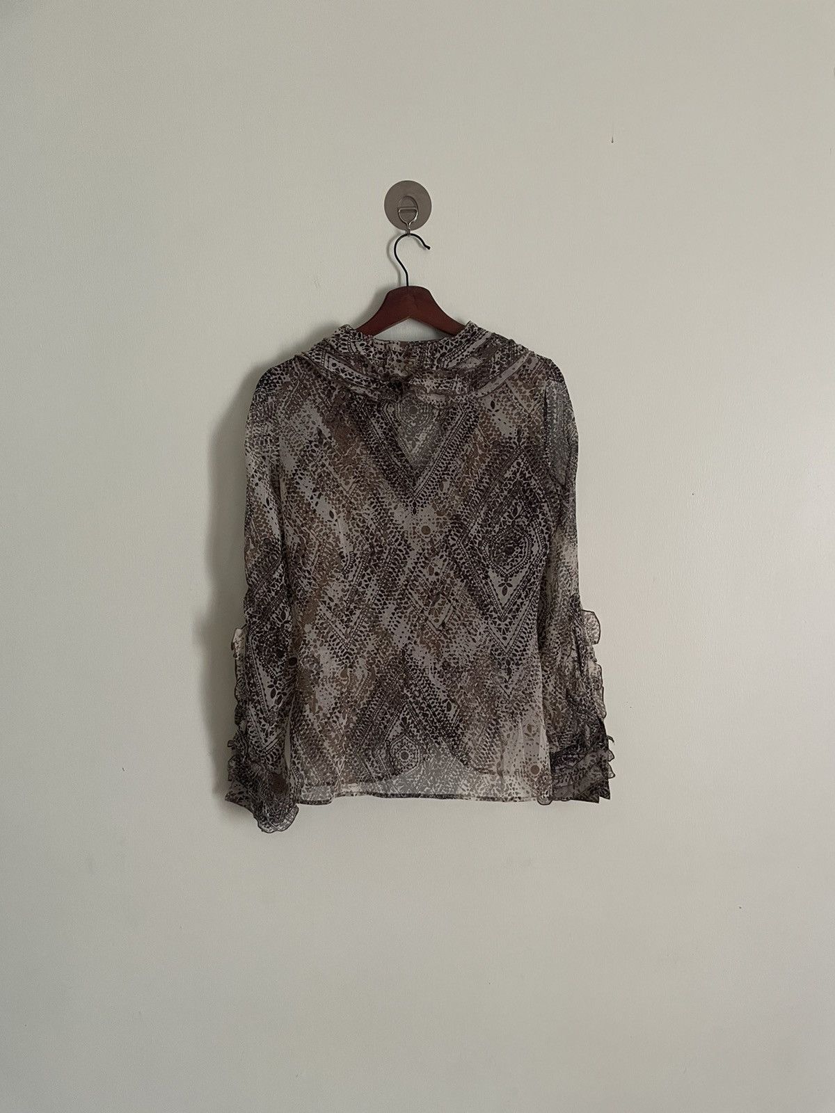 Designer Ruffle blouse by Compagnia Italiana Size M / US 6-8 / IT 42-44 - 2 Thumbnail