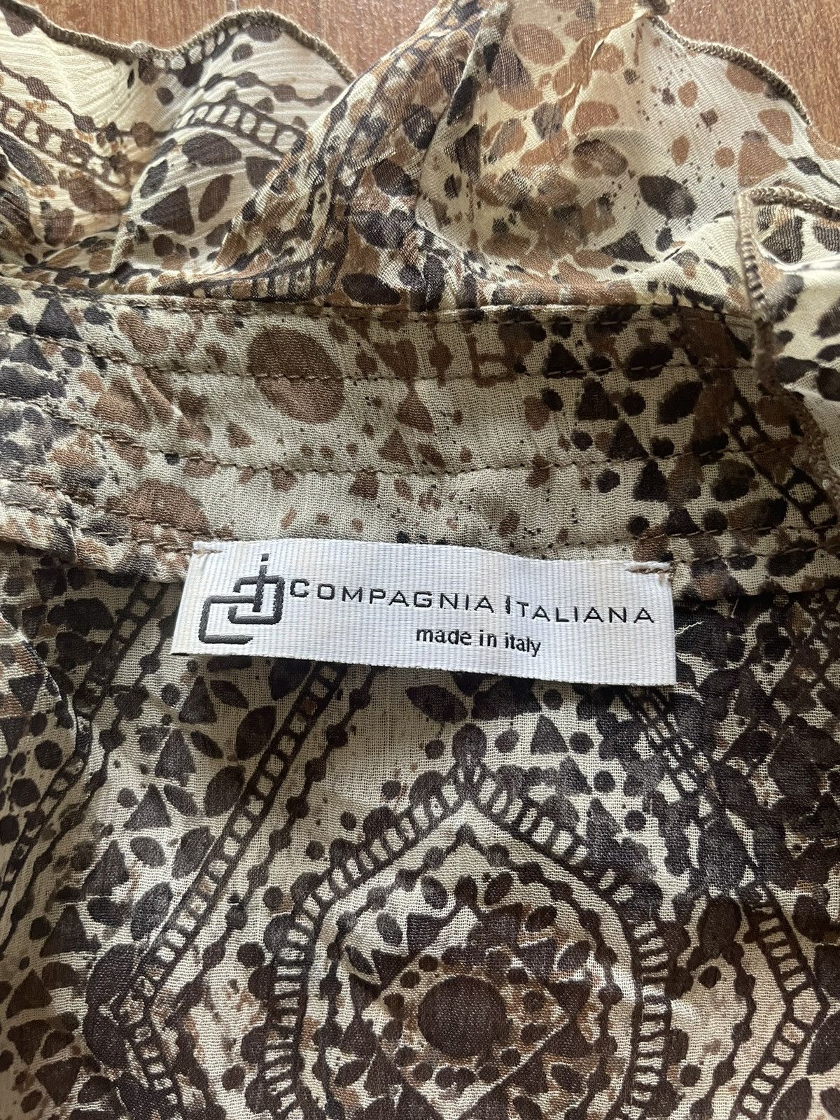 Designer Ruffle blouse by Compagnia Italiana Size M / US 6-8 / IT 42-44 - 5 Thumbnail