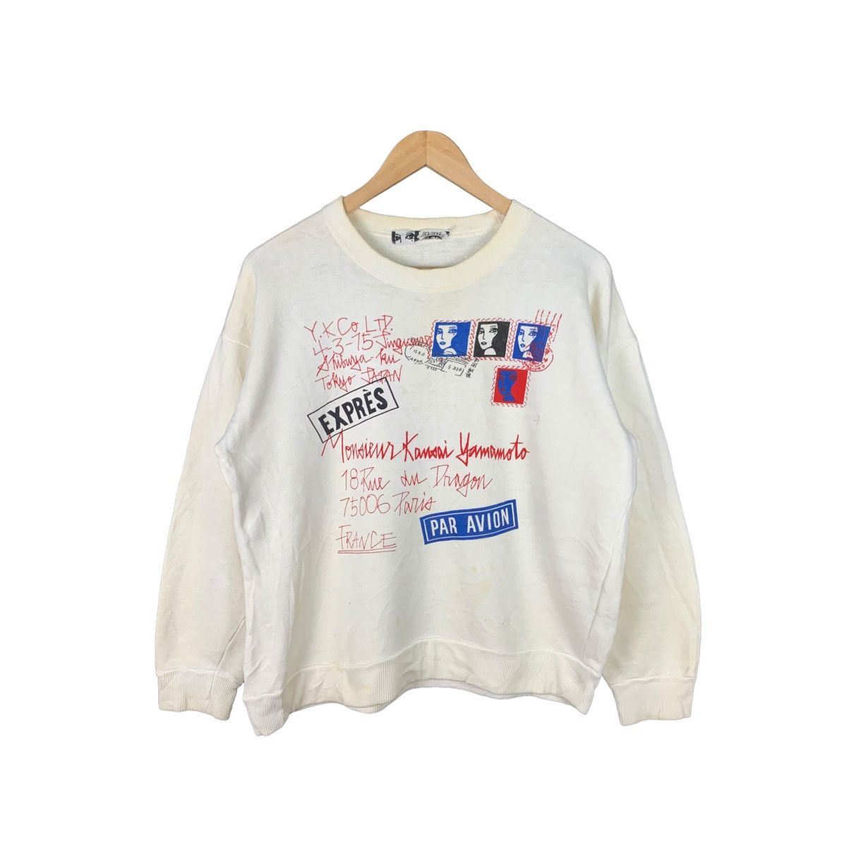 Vtg Kansai Yamamoto Sweatshirt Cropped