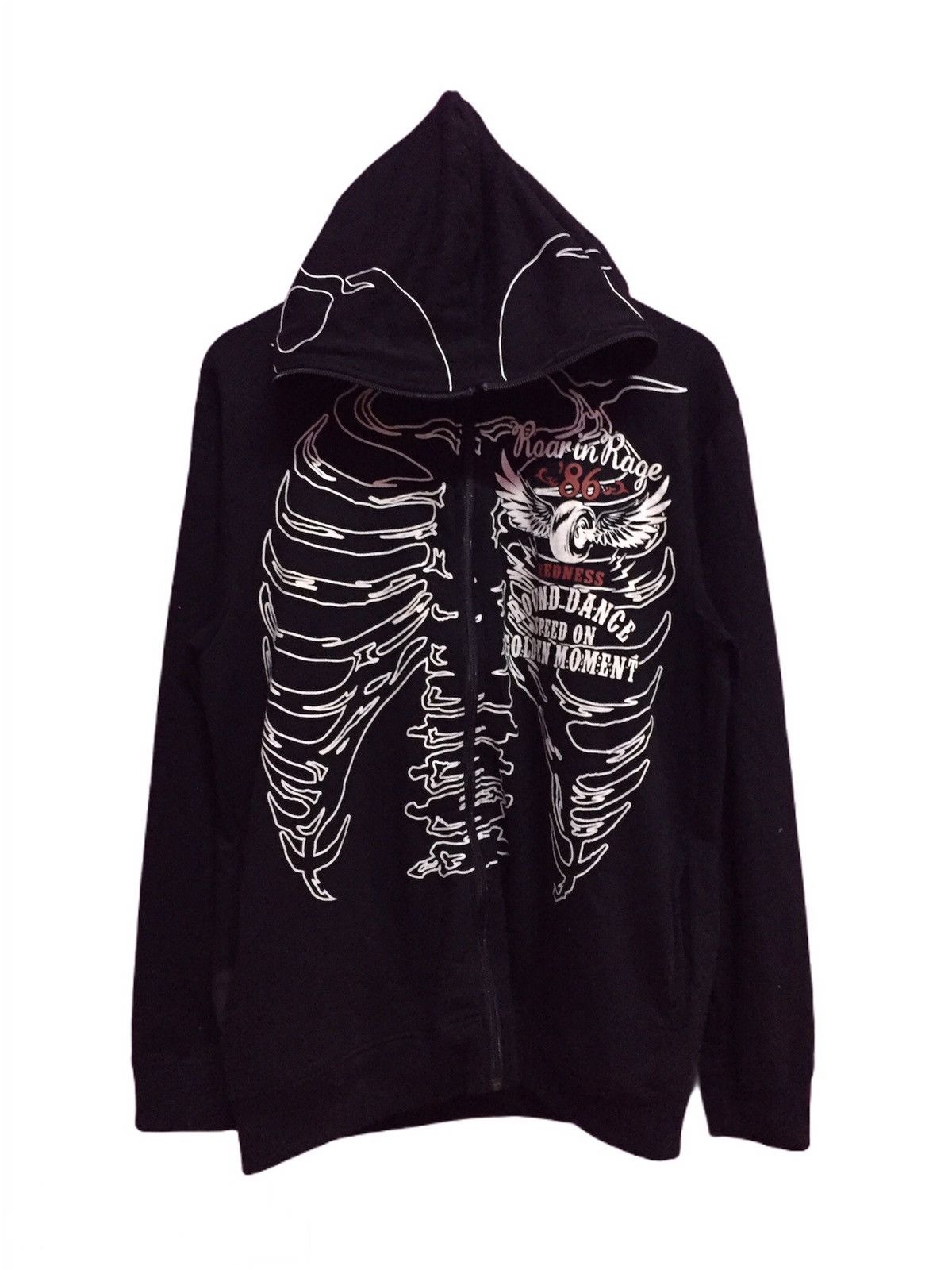 Japanese Brand Skeleton Full Zip Hoodies Size 3L Size US L / EU 52-54 / 3 - 1 Thumbnail