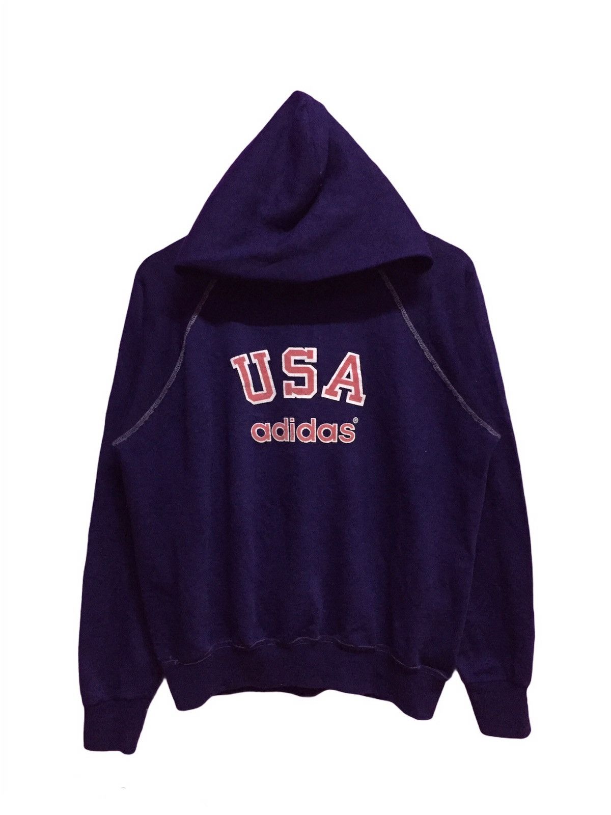 Adidas × Vintage Vintage 80s Adidas USA Hoodies Size M Size US M / EU 48-50 / 2 - 1 Thumbnail