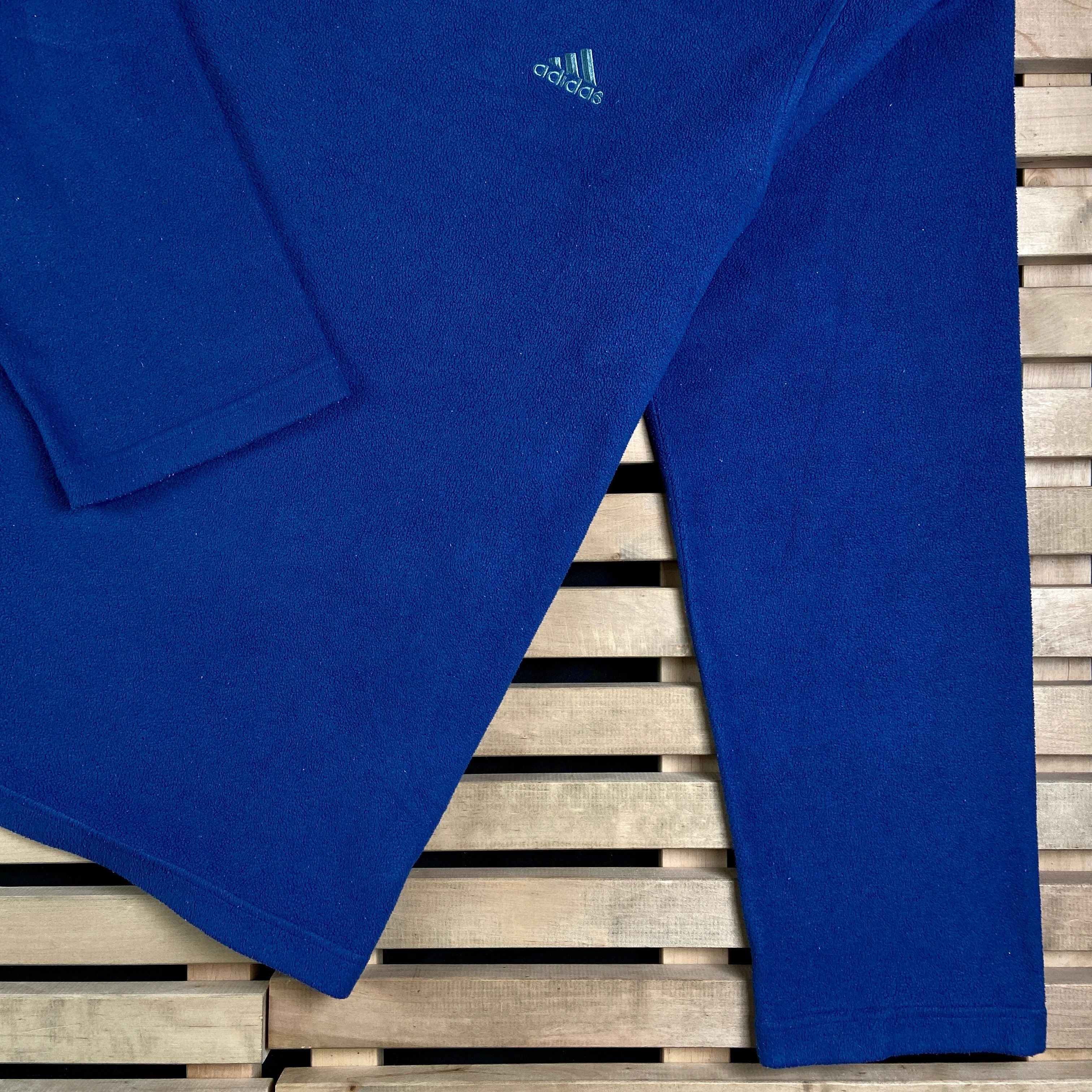 Adidas × Vintage Mens Fleece Sweatshirt Adidas Vintage Blue Size XL Size US XL / EU 56 / 4 - 3 Thumbnail