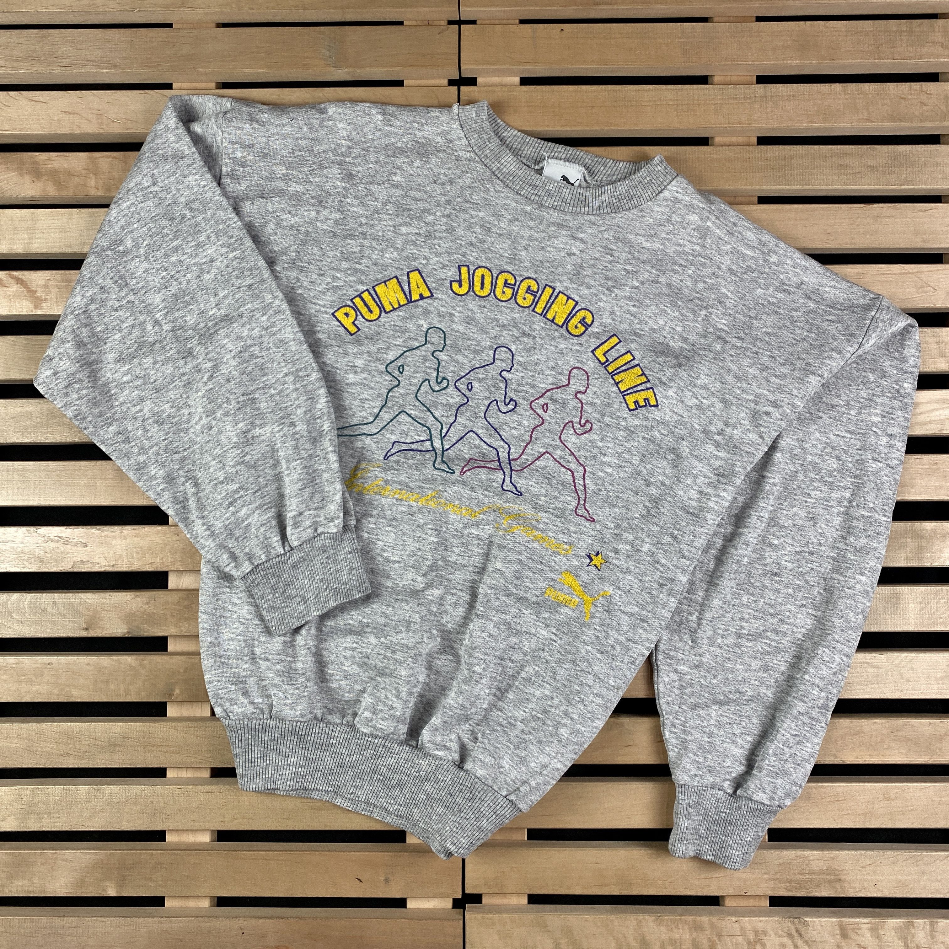 Puma × Vintage Mens Sweatshirt Puma Vintage Jogging Line Size XL Size US XL / EU 56 / 4 - 1 Thumbnail